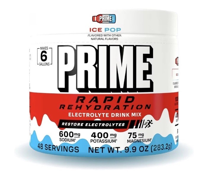 Prime Rapid Rehydration Electrolyte Powder Ice Pop 9.9oz 48 Srvgs Exp 2/28 *NEW*