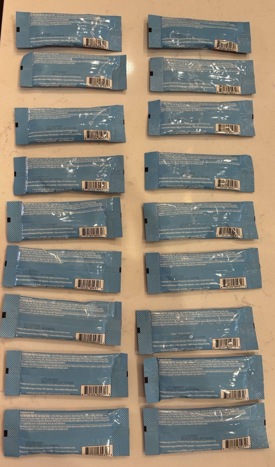 G Fuel Hydration + Focus Strawberry Splash (Strawberry) 18 Stick Packs Exp 10/28