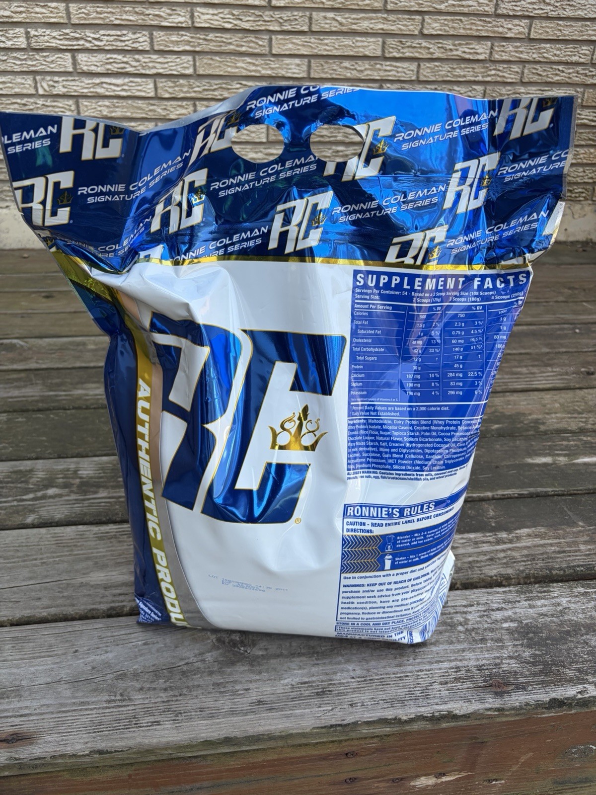 15lb Protein Powder Mass Gainer Cookies & Cream SEALED/NEW- Ronnie Coleman 7/26