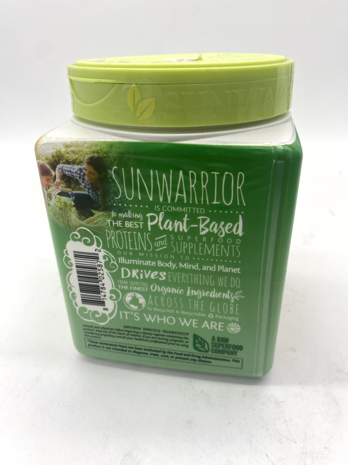 SUNWARRIOR Organic Classic Chocolate Protein, Plant-Based Protein Powder, 375g