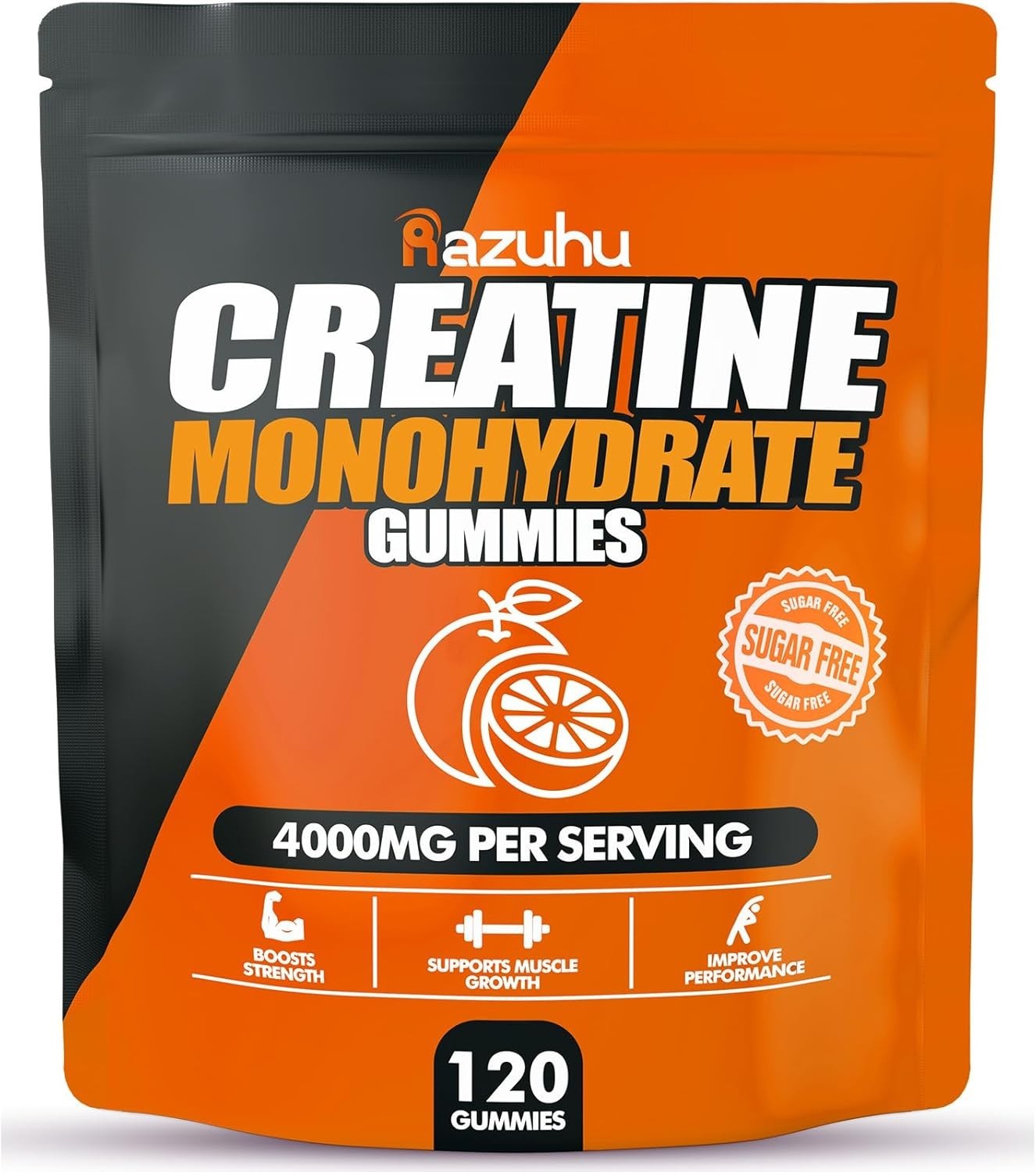 Creatine Monohydrate Gummies for Men & Women – 4g Creatine Per Serving, Sugar Fr