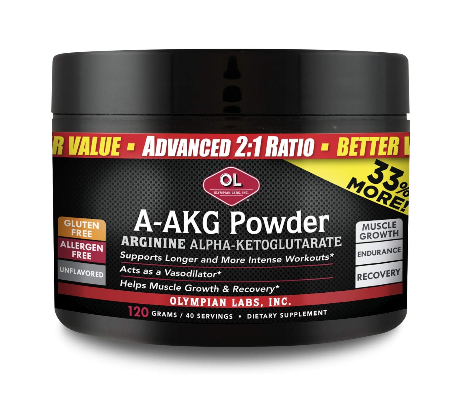 Olympian Labs Psn A-Akg Powder For Mens Health Nutrition Performance 40-3G