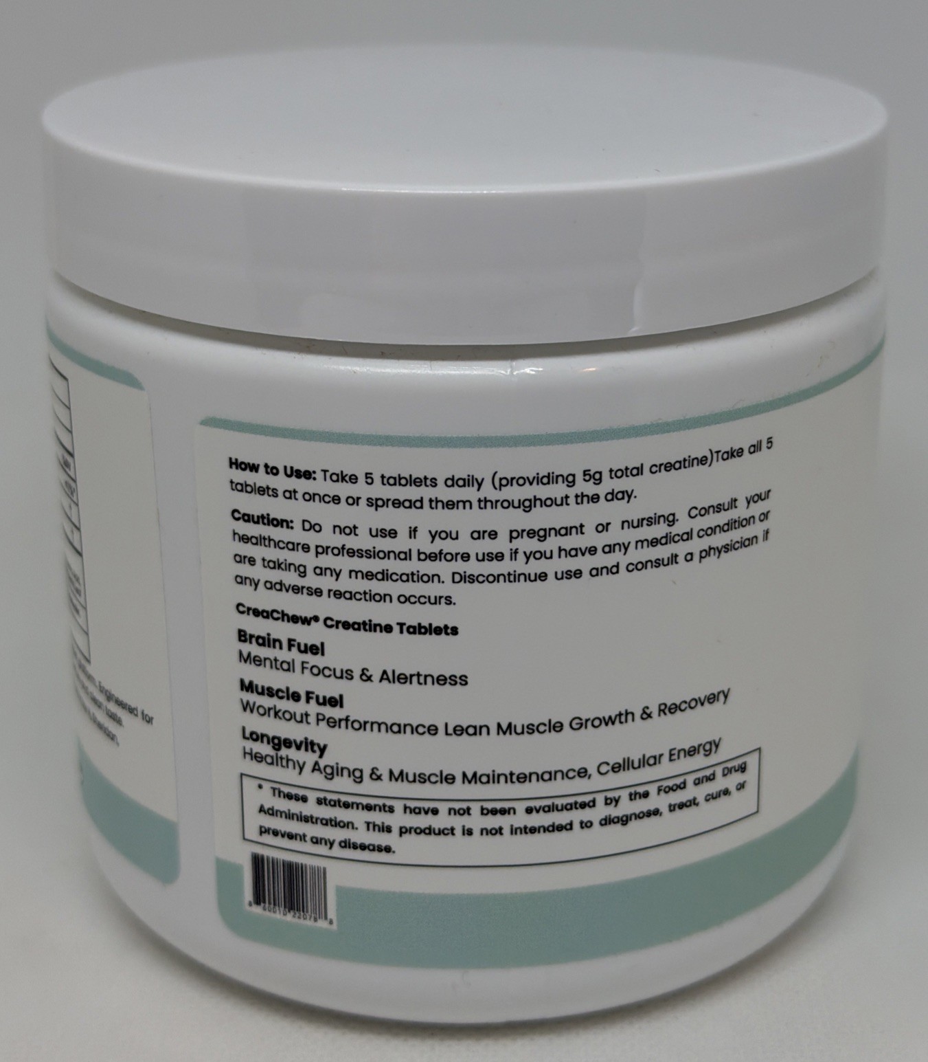 CreaChew Creatine Mints Peppermint 5g Creatine 150 Count Sugar Free