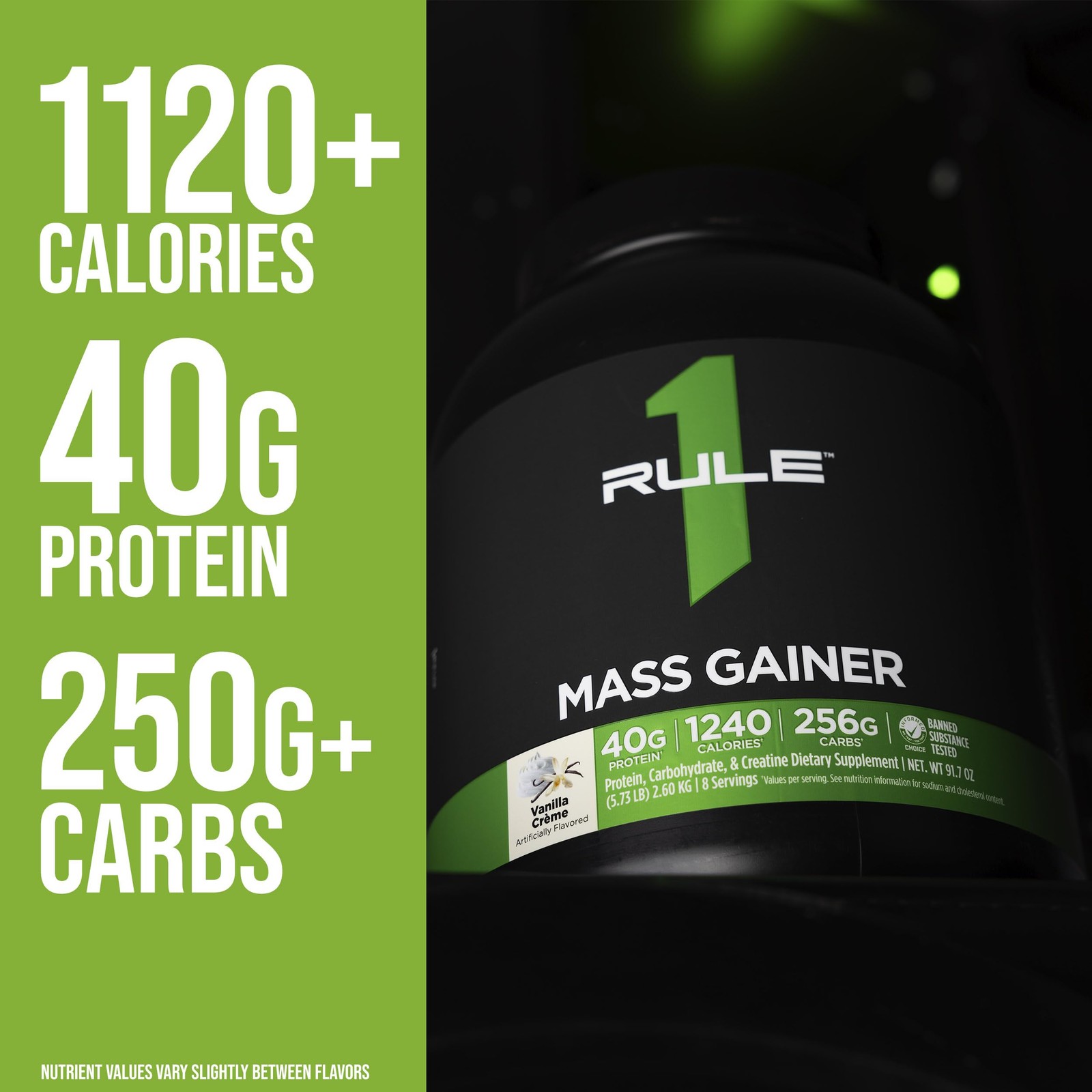 Rule 1 Proteins Mass Gainer HighCalorie Weight Gain Formula with 1,220+ Calo…