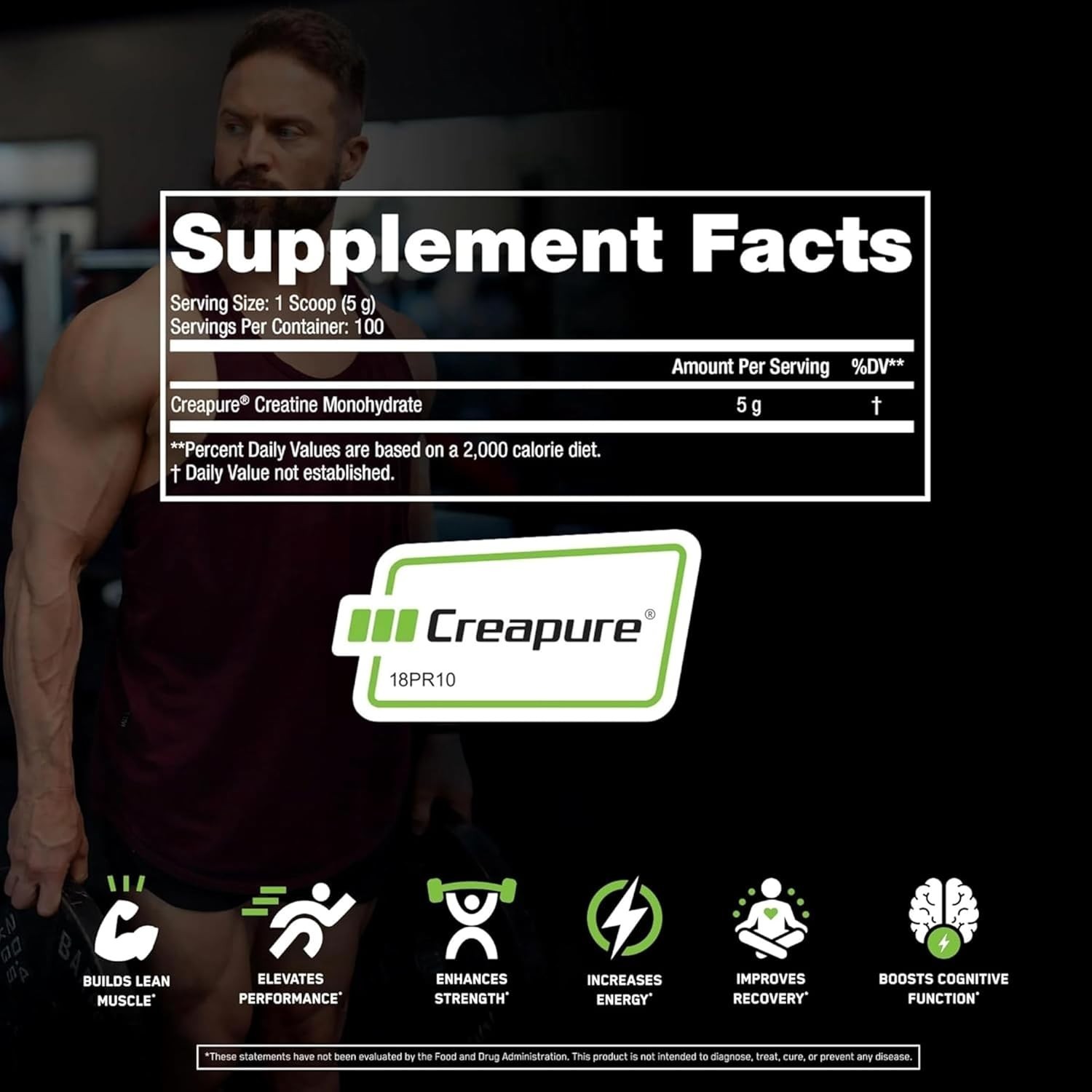 Creapure Creatine Monohydrate Powder – German Micronized Creatine Powder for Men