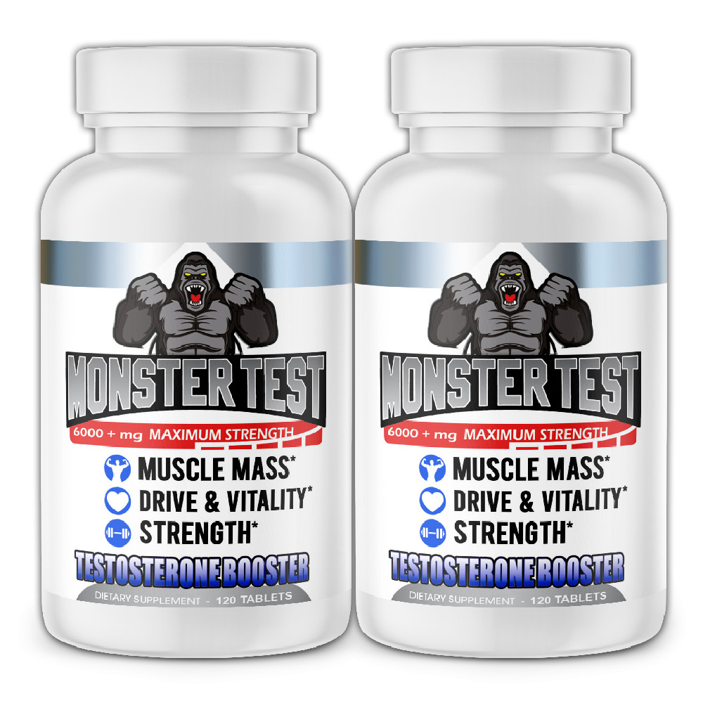 Monster Test 120ct Tablets, Testosteron Booster for Men Testosterona Pills 240CT