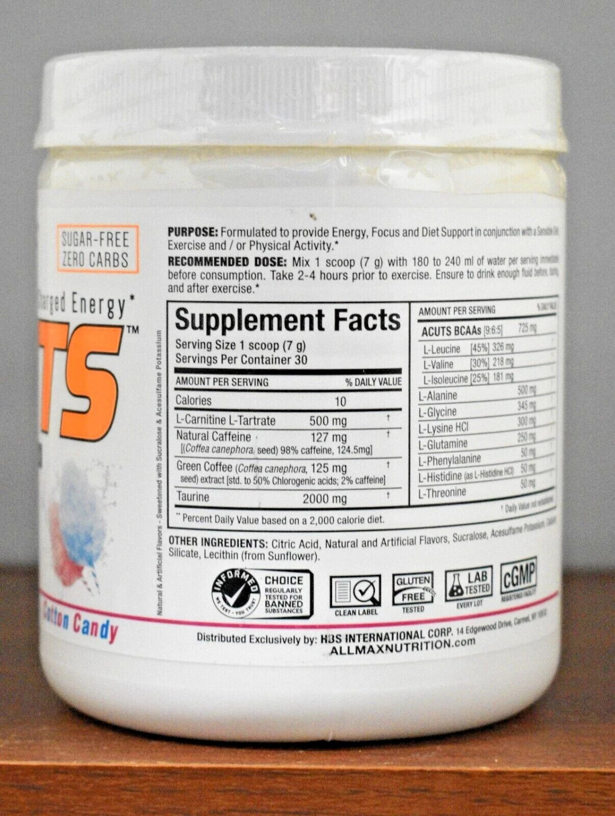 Allmax Nutrition AminoCuts A:CUTS Orange 210g Amino Energy Fat Burner Sugar Free