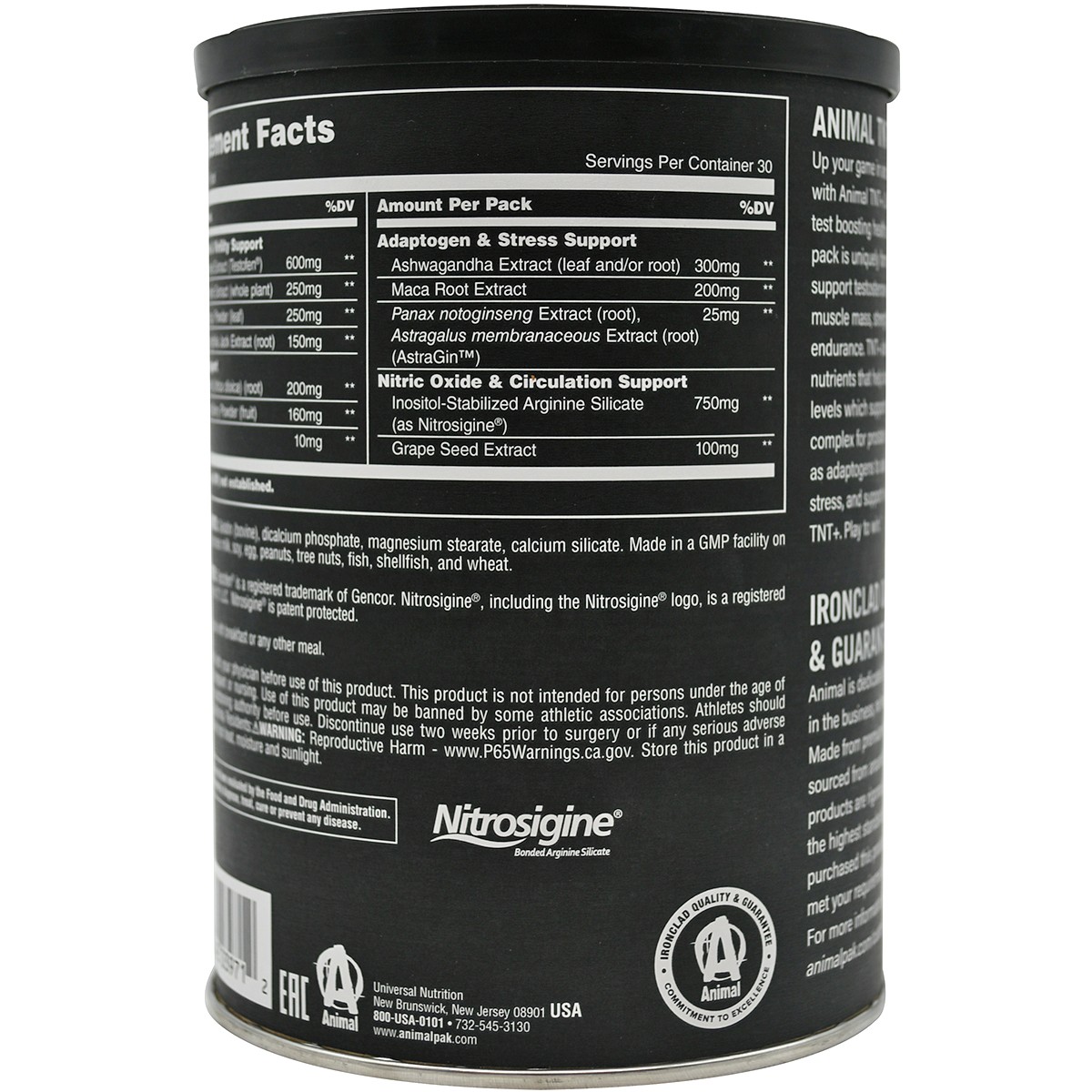 Universal Nutrition Animal TNT+ Dietary Supplement – 30 Packs