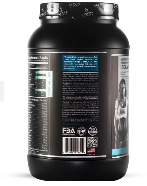 HYDROLYZED WHEY PROTEIN ISOLATE COCONUT By Sascha Fitness