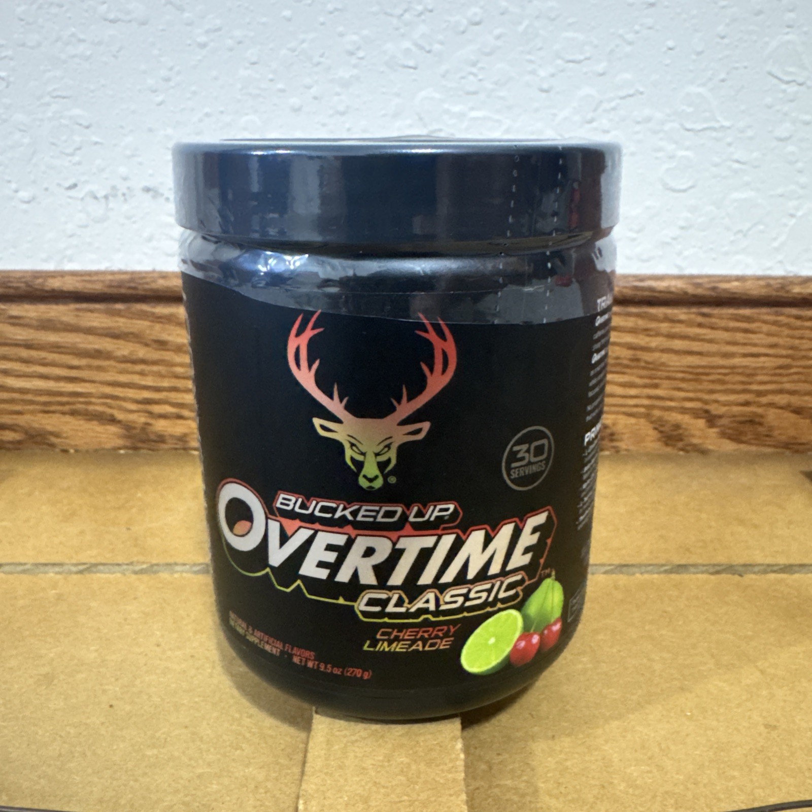 BUCKED UP OVERTIME CHERRY LIMEADE PRE-WORKOUT 30 SER. NEW Exp. 04/2028