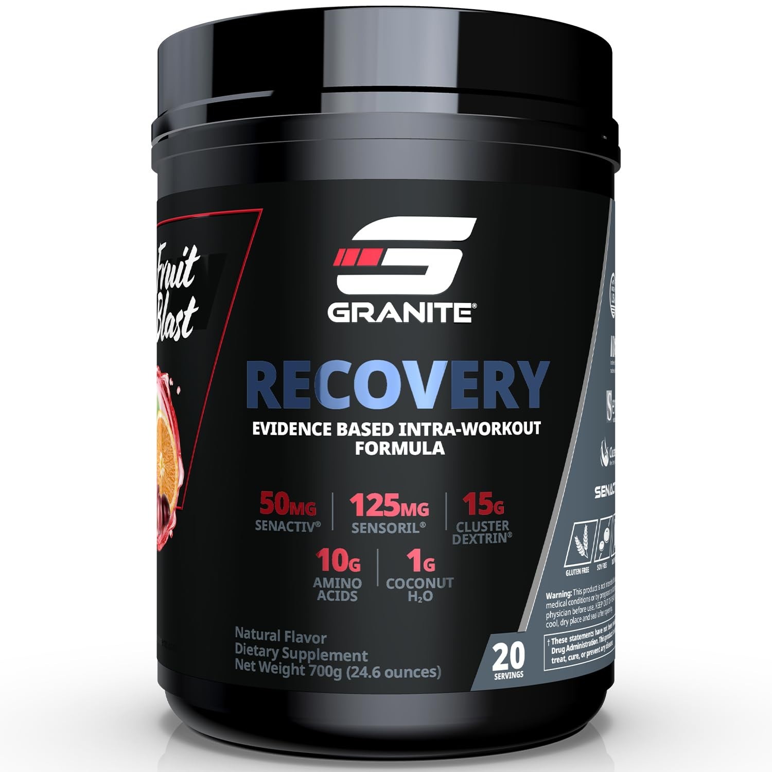 Premium Intra-Workout Drink with EAAs, Cluster Dextrin & Sensoril – Fruit Blast