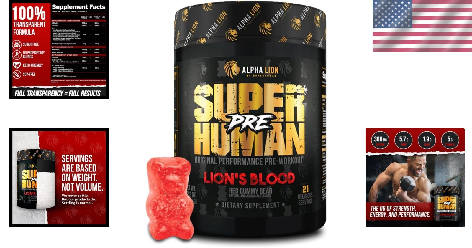 Pre Workout Powder – Long-Lasting Energy, Pump & Focus – Lion’s Blood