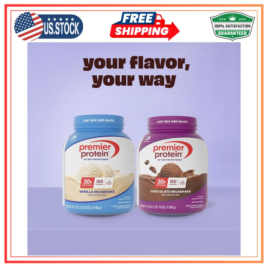Premier Protein Powder Chocolate 100% Whey 30g Protein 1.44 lb Gluten Free