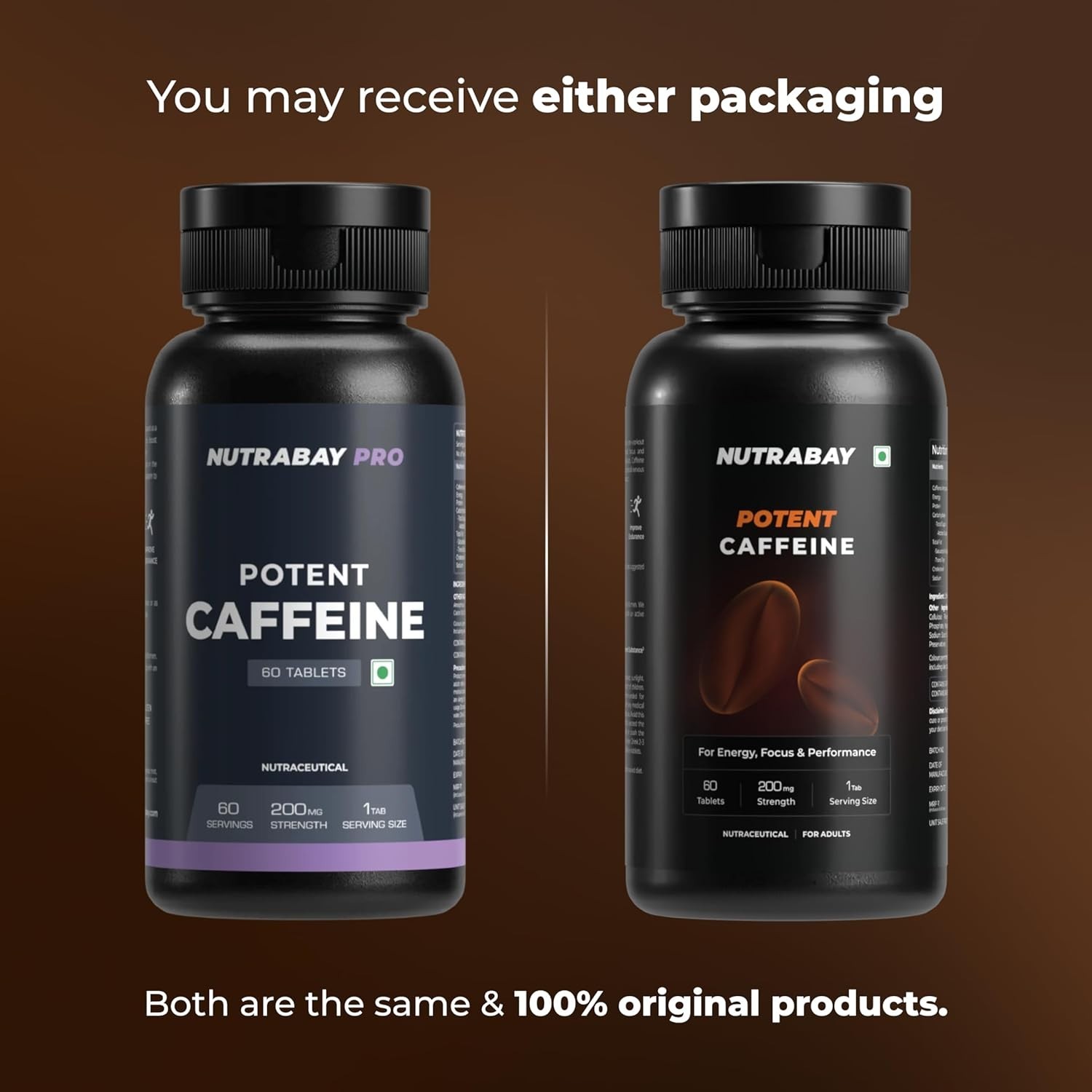Potent Caffeine Veg Tablets | Natural Stimulant for Energy, Endurance & Focus