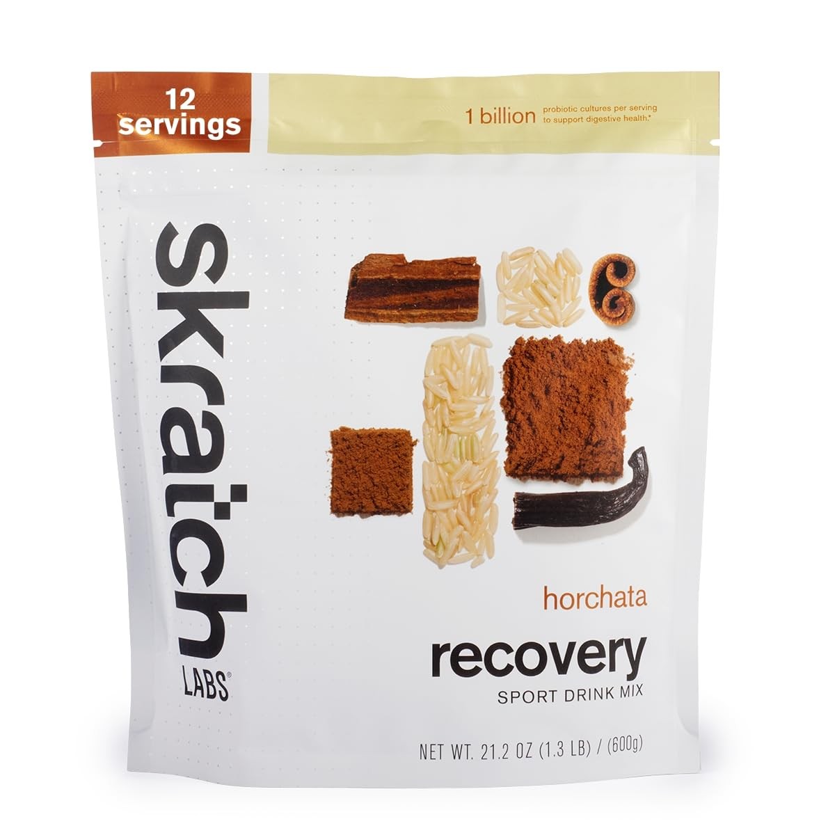 Skratch Labs Post Workout Recovery Drink Mix with Horchata, 21.2 oz, 12 Servi…