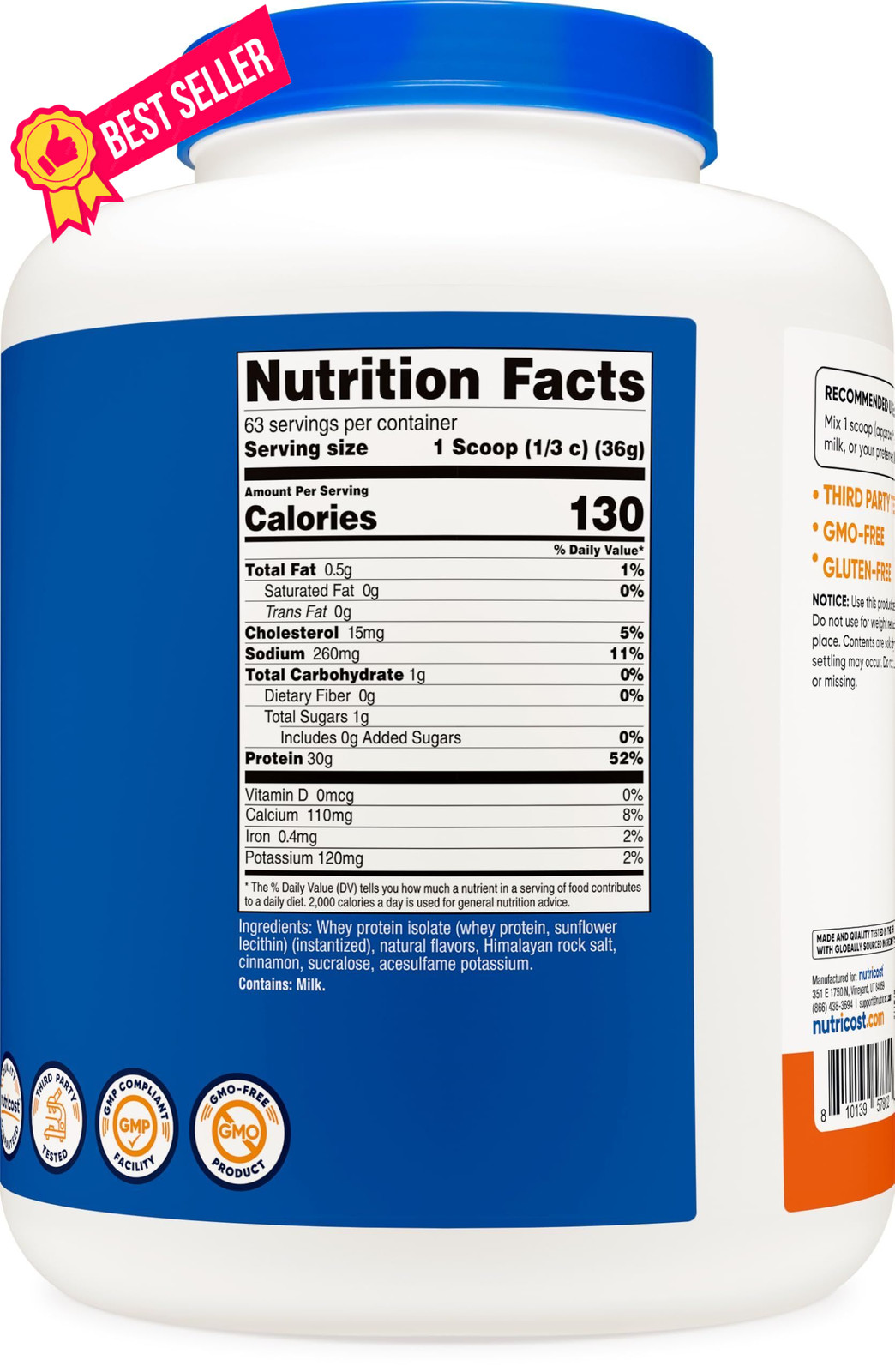 Nutricost Whey Protein Isolate Powder (Pumpkin Spice) 5 5 Pound (Pack of 1)