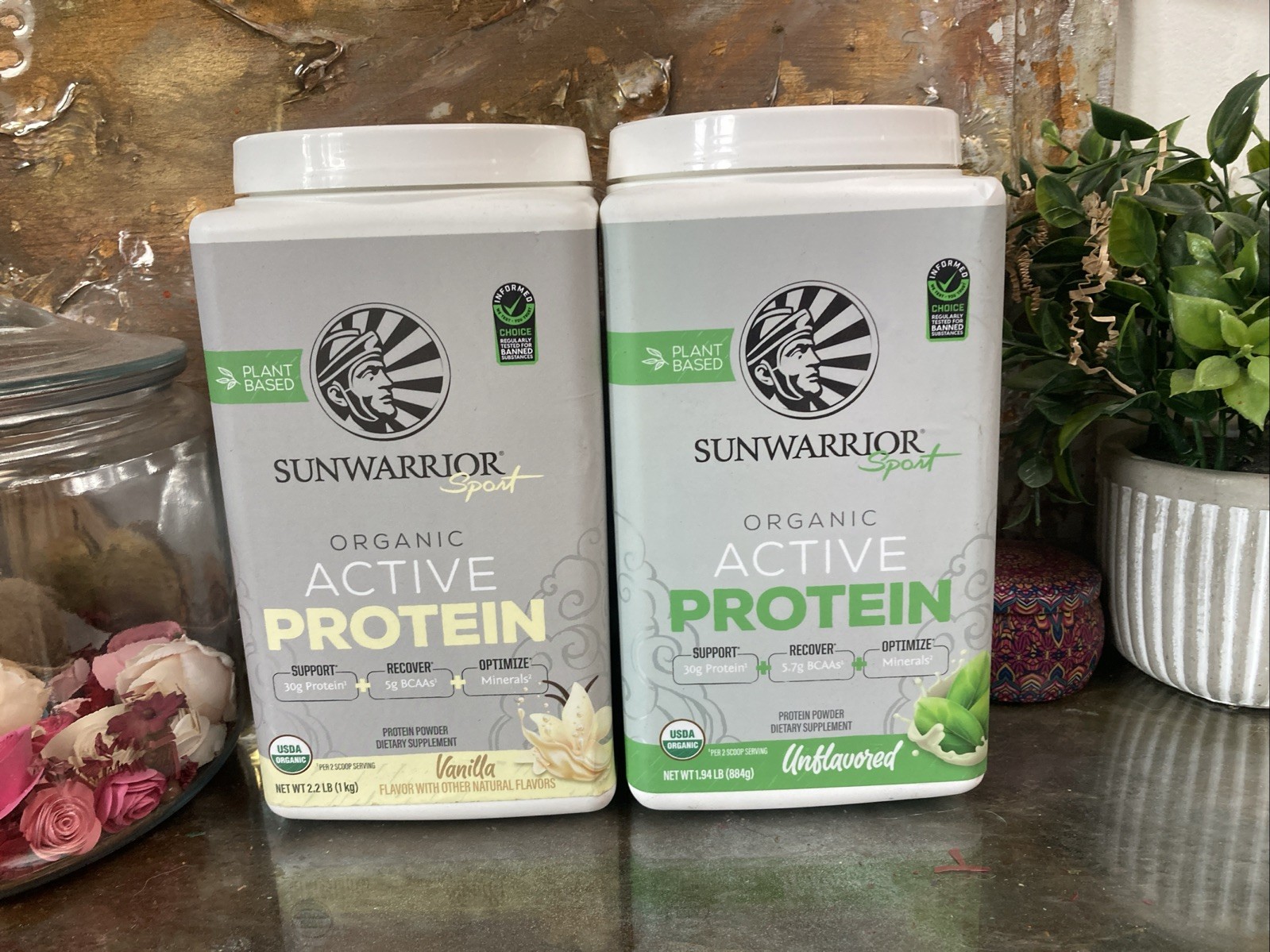 Sunwarrior Sport Organic Active Protein Vegan – Unflavored 1.94 lbs
