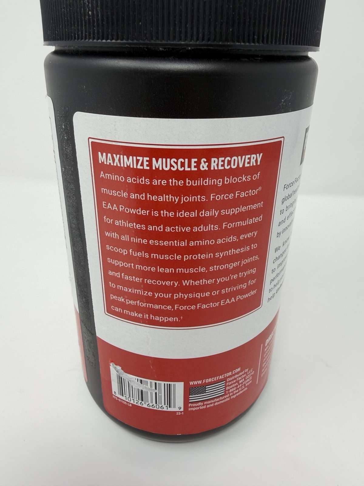 Force Factor Essential Amino Acids, Full Spectrum EAAs Amino Acids Powder 7/2027