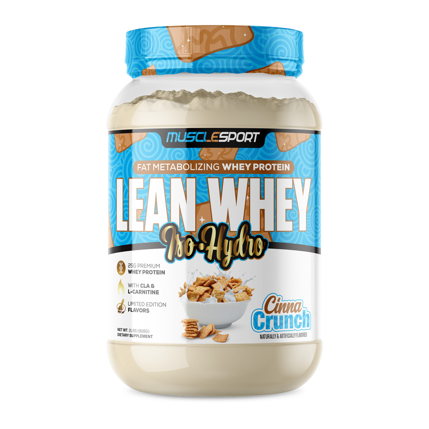 Lean Whey, Iso-Hydro, CINNA CRUNCH FLAVOR 2LB