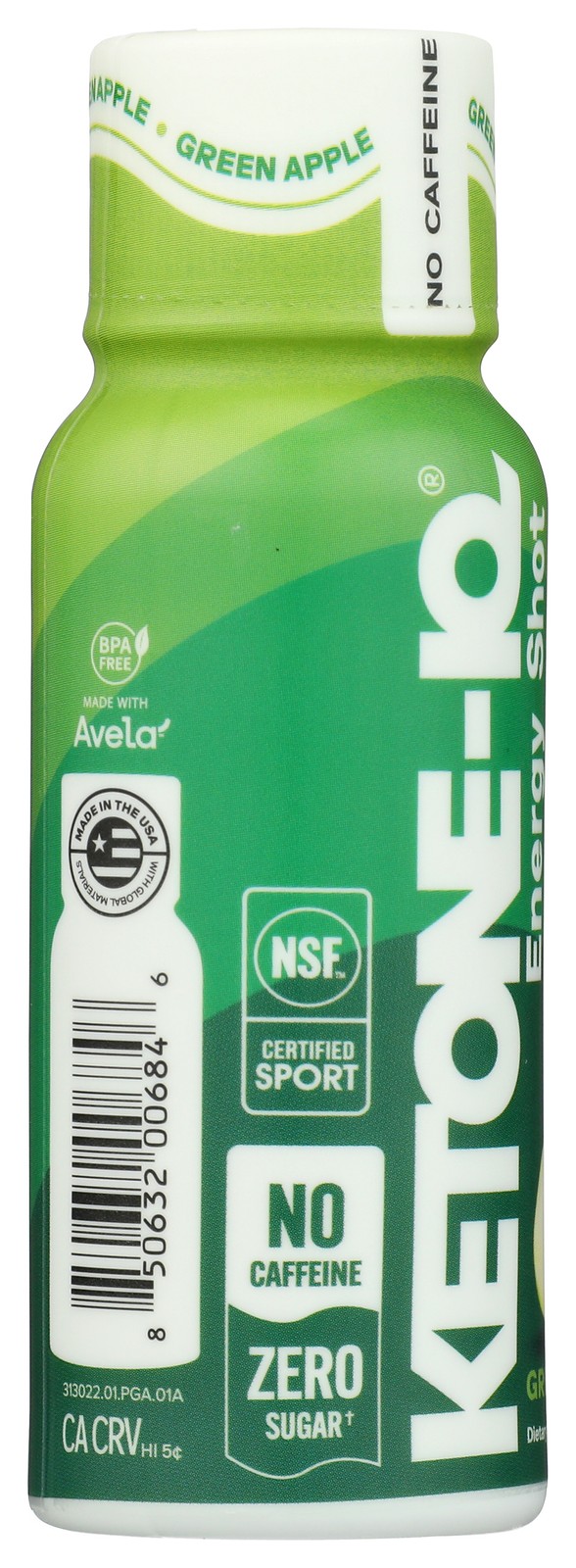 No Caffeine Green Apple Energy Shot By Ketone-Iq 2 Fl Oz 6 Pack