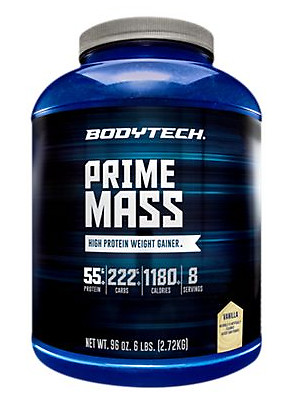 Prime Mass – High Protein Weight Gainer Powder – Vanilla (6 lbs./8 Servings)