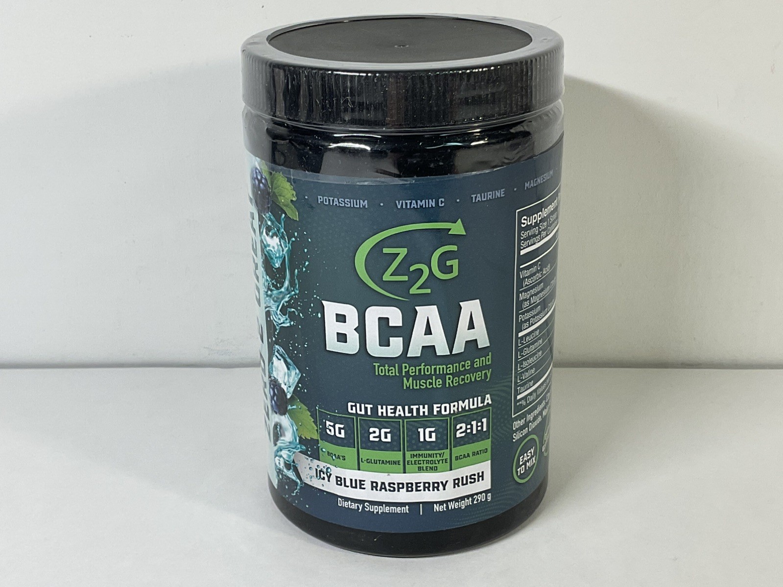 SEALED- Z2G Nutrition BCAA Performance & Recovery , Blue Raz, Powder- 290g