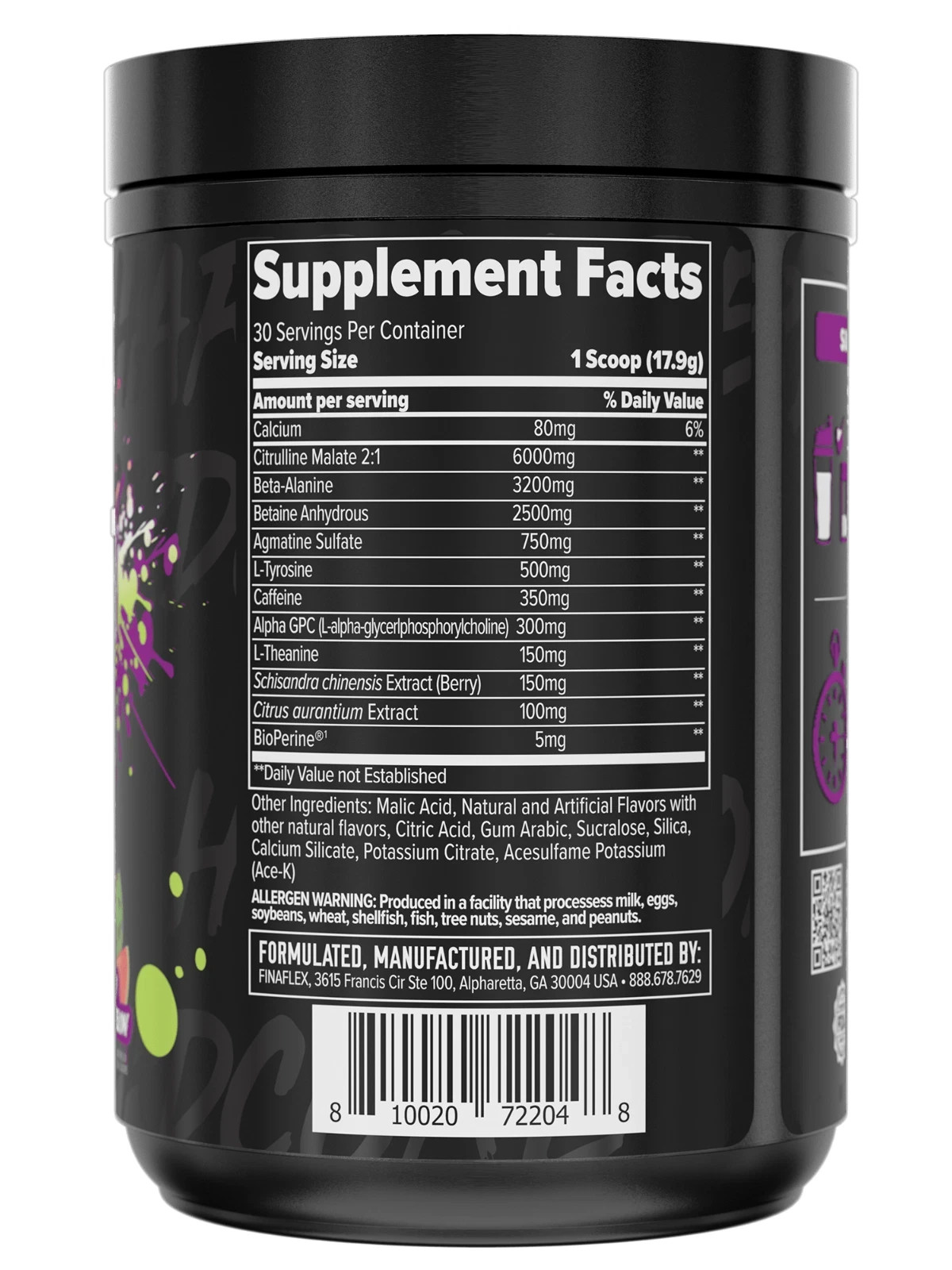 FinaFlex Stimul8 Hardcore PreWorkout Energy Mix Muscle Gain, Strength Watermelon