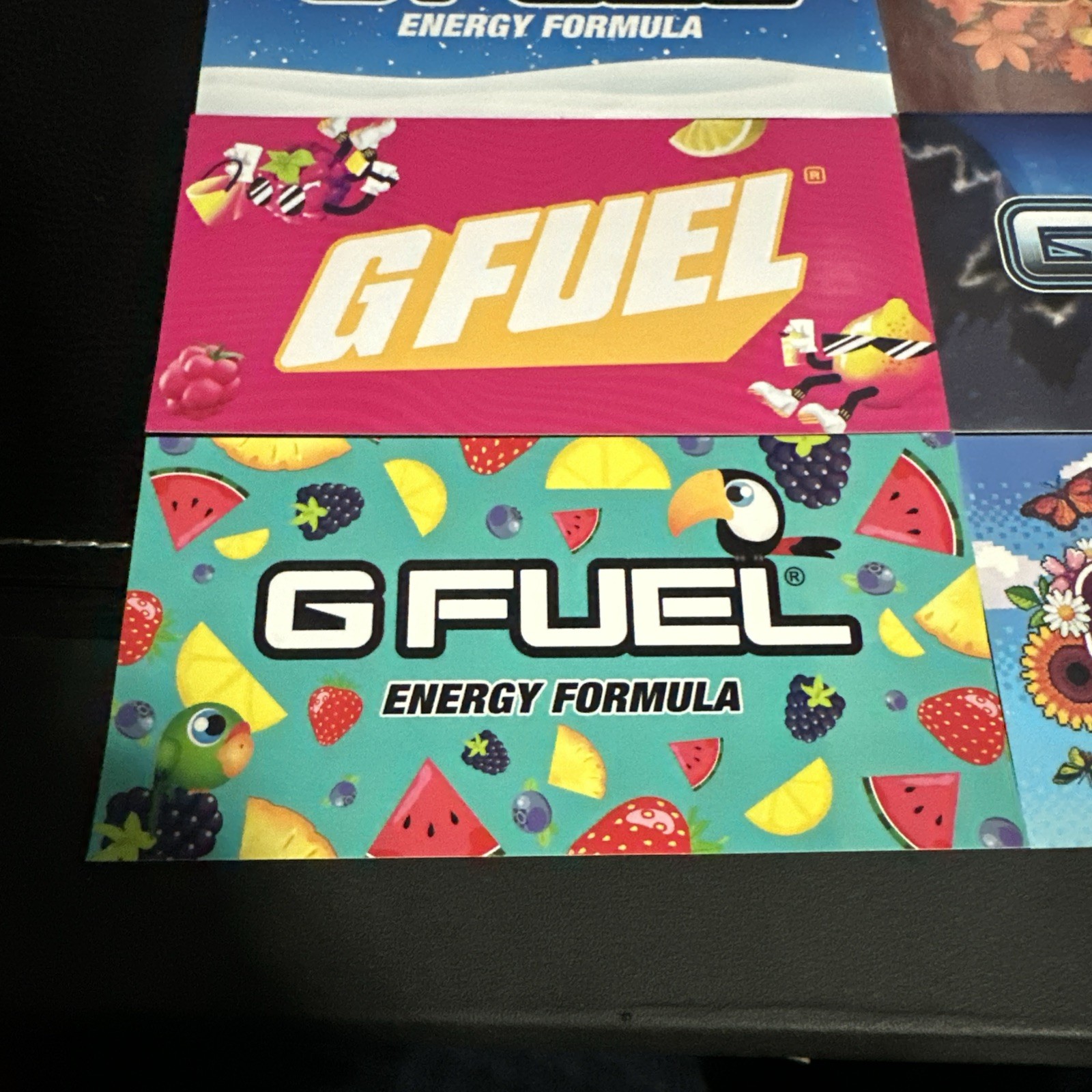 Lot of 8 GFuel Energy Formula Drink Brand Stickers RARE Limited Edition G FUEL