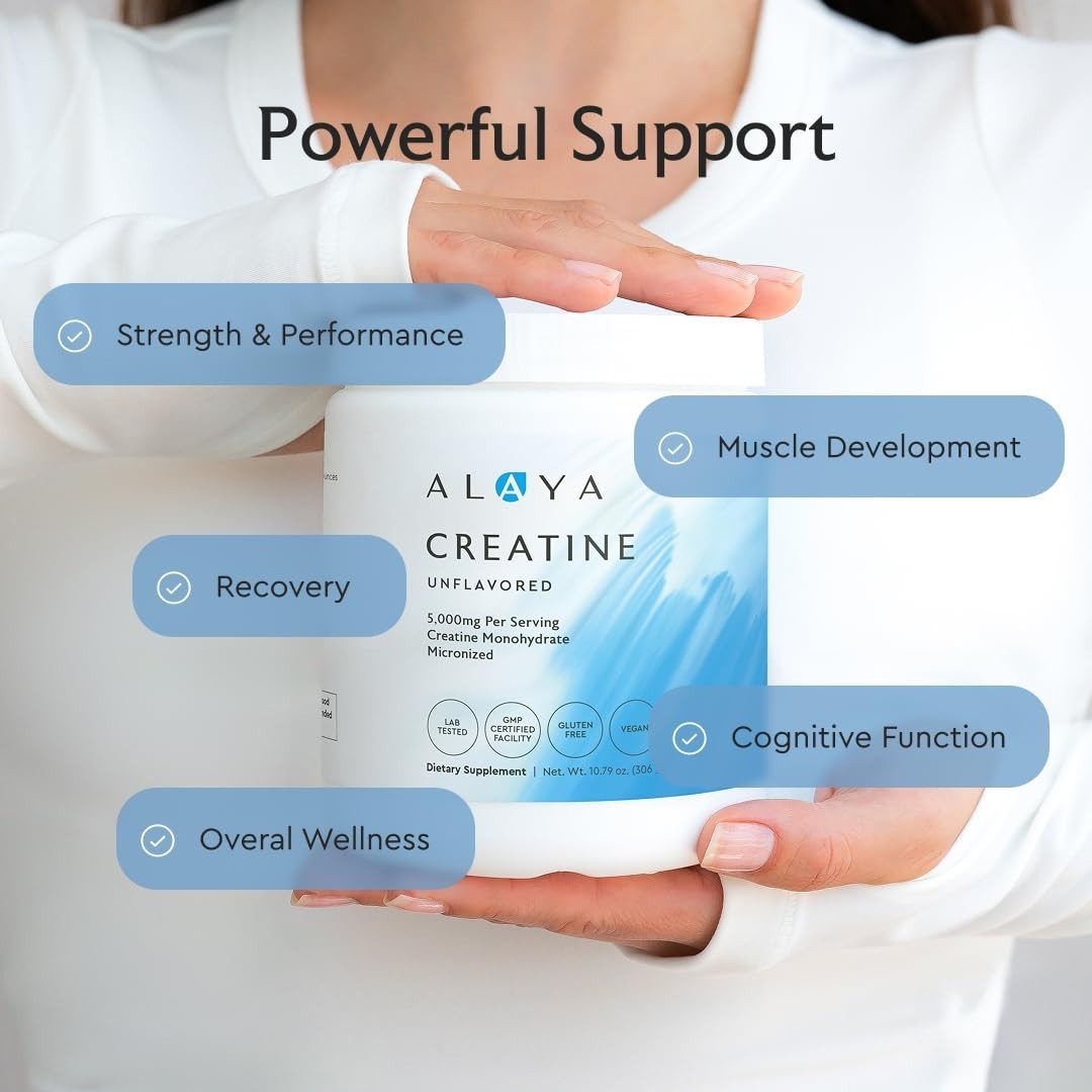 Micronized Creatine Monohydrate Powder – Vegan, Non-GMO, Muscle Growth Supplemen