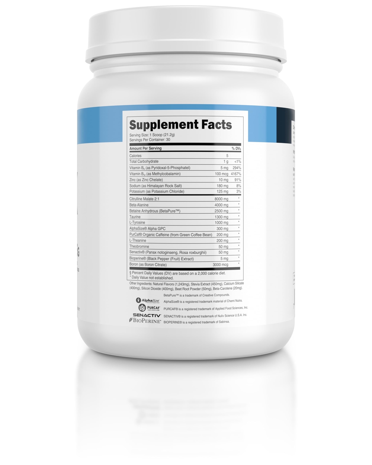 Transparent Labs Bulk Pre Workout 30 Servings Performance Enhancer