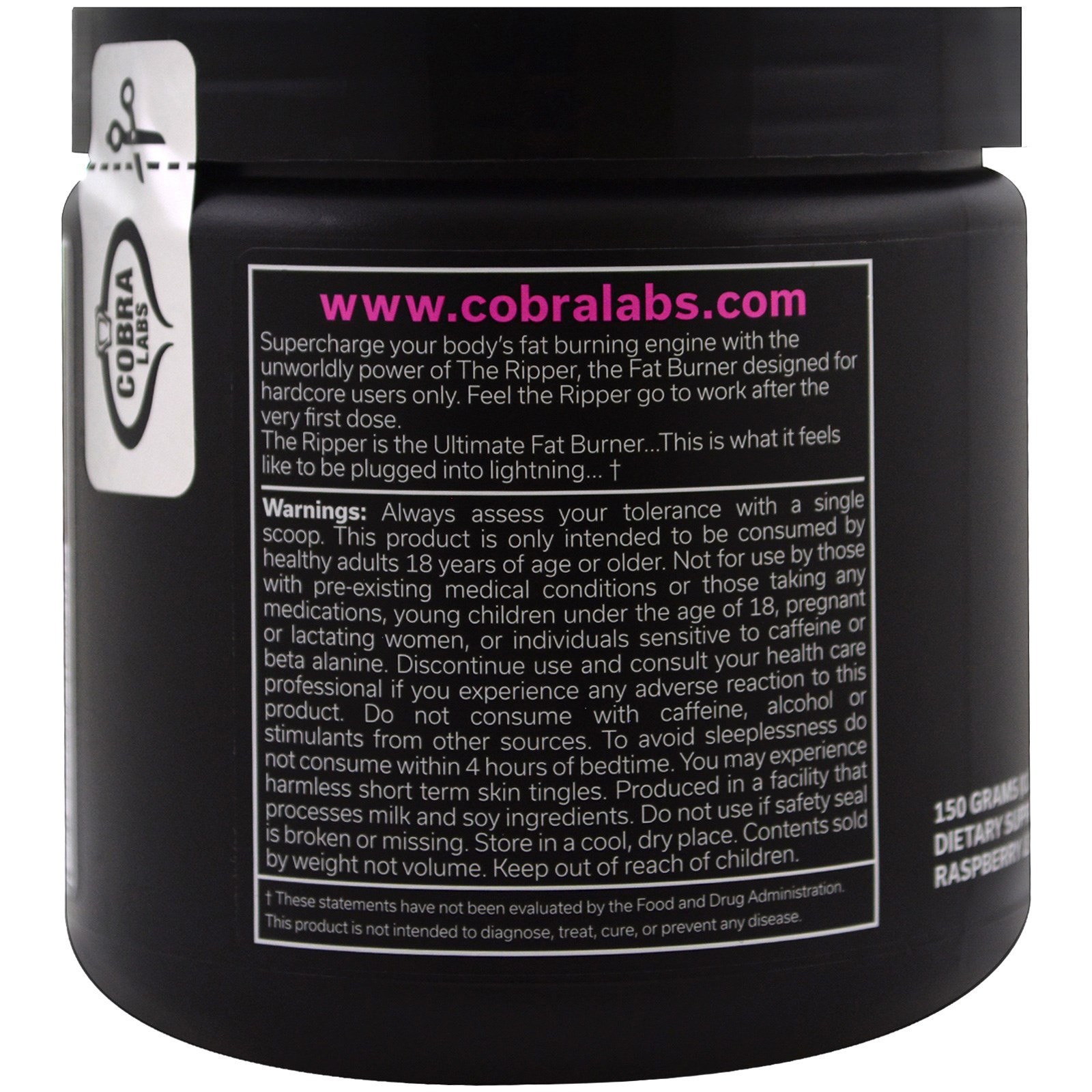 The Ripper, Fat Burner, Raspberry Lemonade, 5.3 oz (150 g)