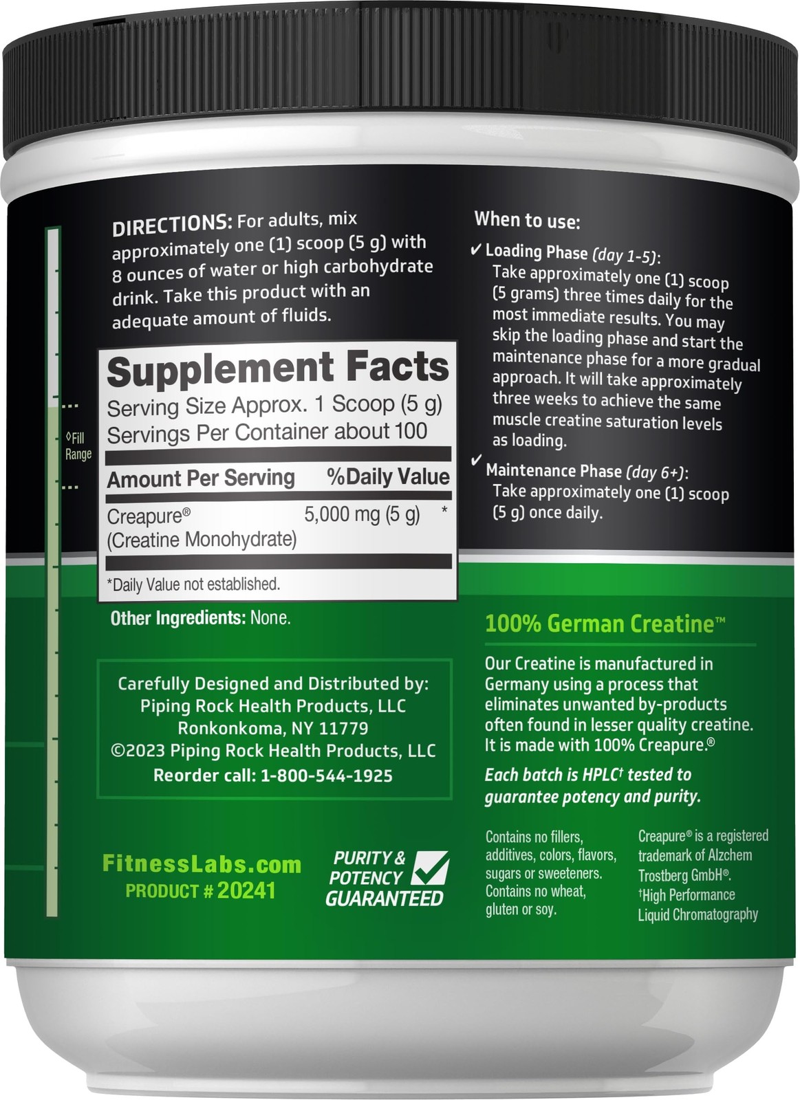 German Creatine Monohydrate Powder | 500 Grams | Creapure Fitness Supplement …