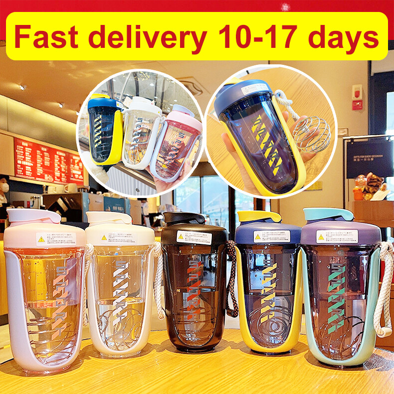 new 590ml gym Shaker Sports Water Bottle Cup Protein Mixer Stirring Ball Fitness