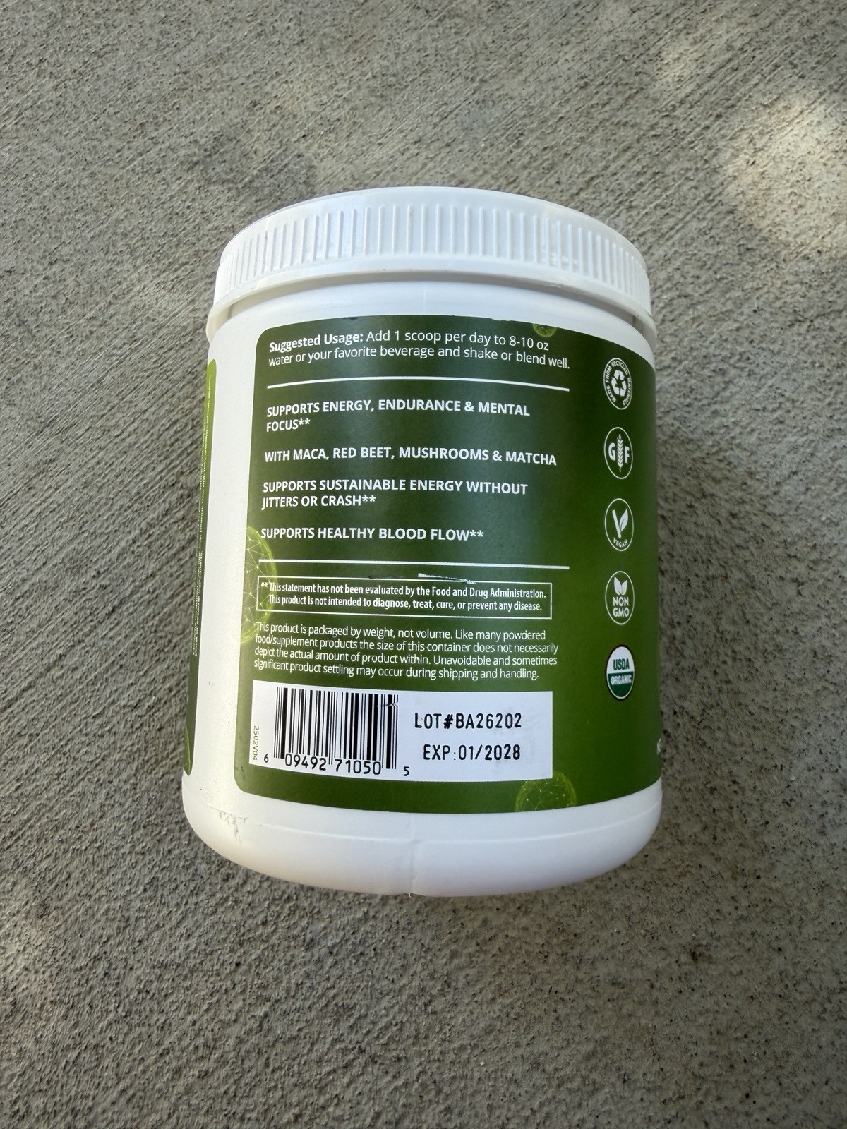 (2) MRM Nutrition Organic Pre-Workout, Black Cherry, 8.5 oz (240 g) EA -EXP 1/28
