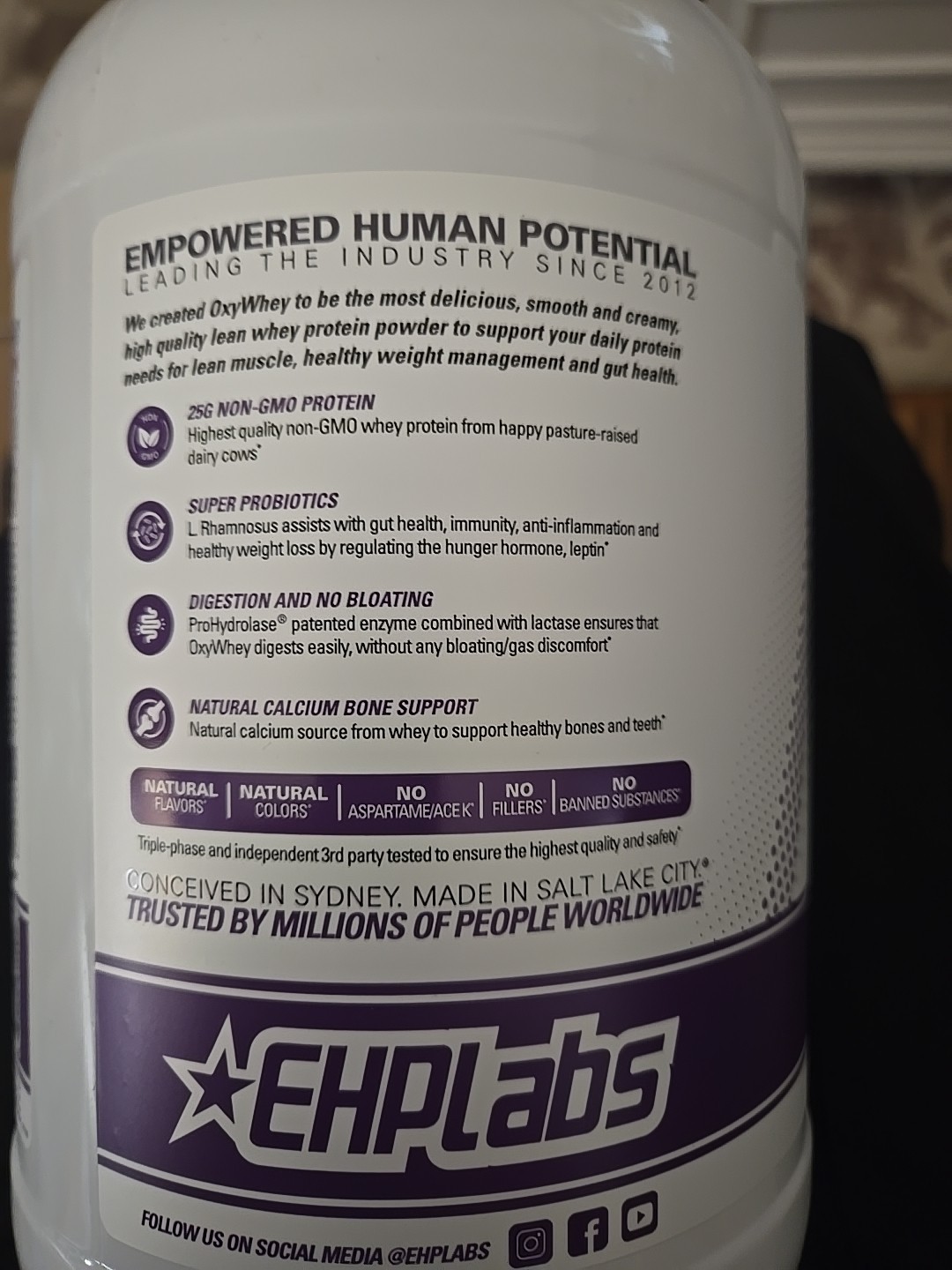 EHP Labs OxyWhey Whey Protein Isolate – 25g High Protein, Low Carb, Sugar…