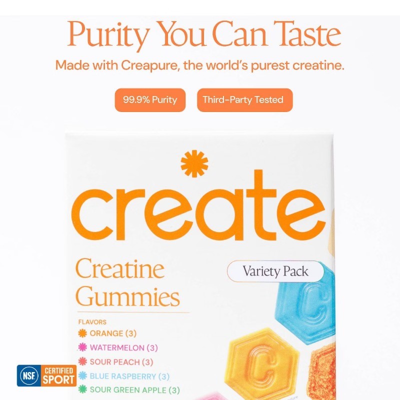 Gummies Made with Pure Creatine Monohydrate NSF Certified for Sport Variety Pack