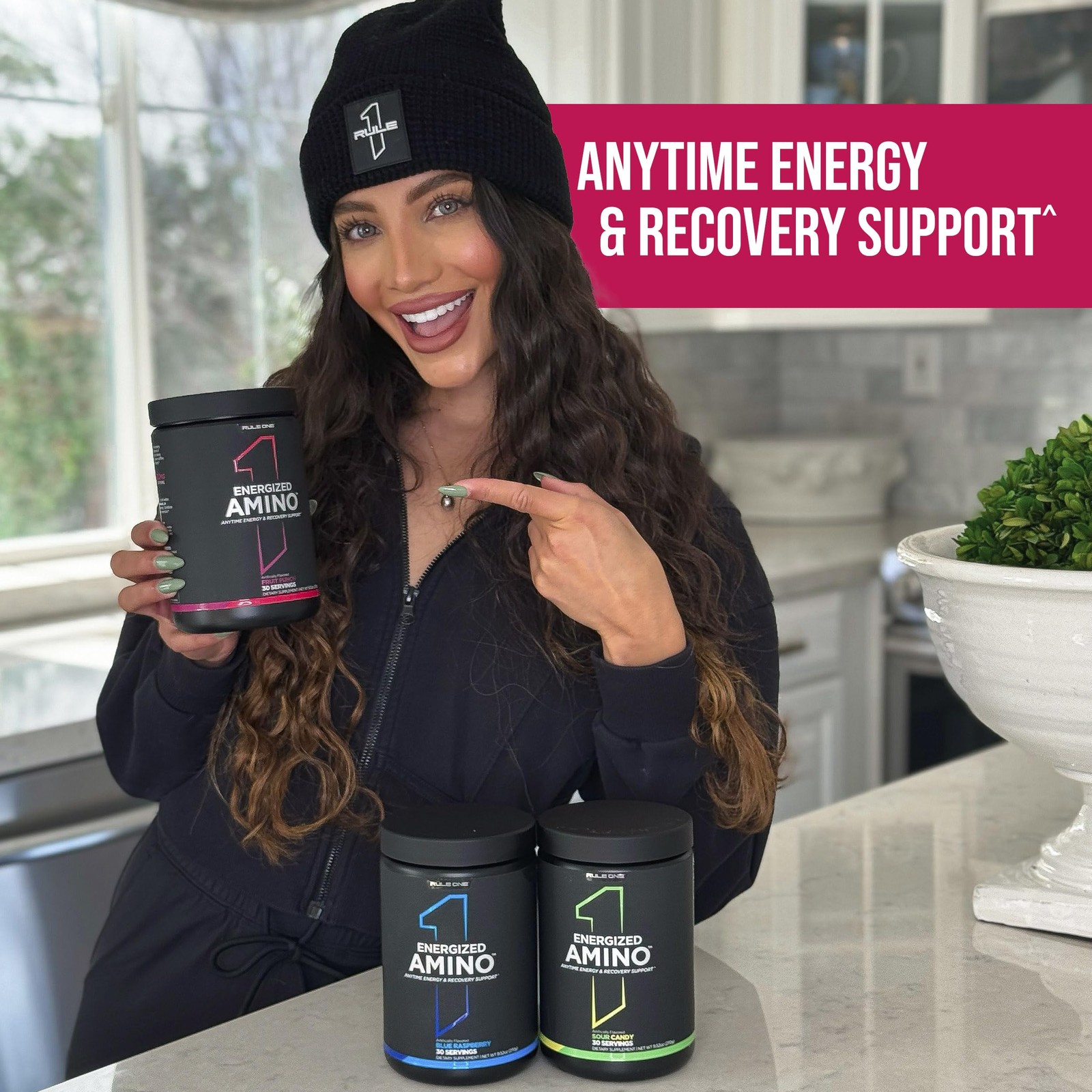 Rule 1 Energized Amino – Anytime Energy and Recovery Support with BCAAs, Glut…