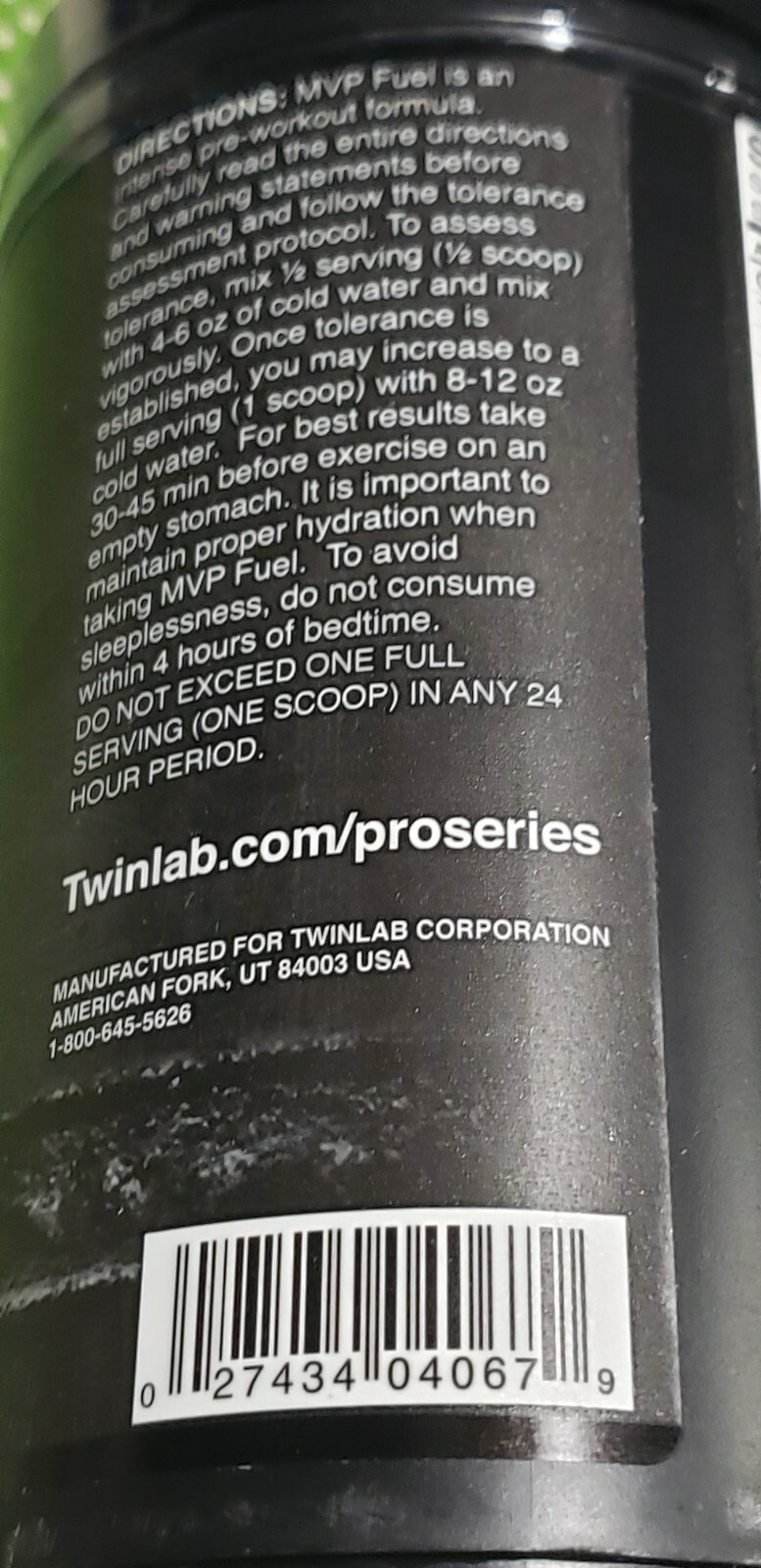TwinLab MVP FUEL Advanced Pre-Workout Pro Series – 30 Serv Fruit Punch – 6/2024