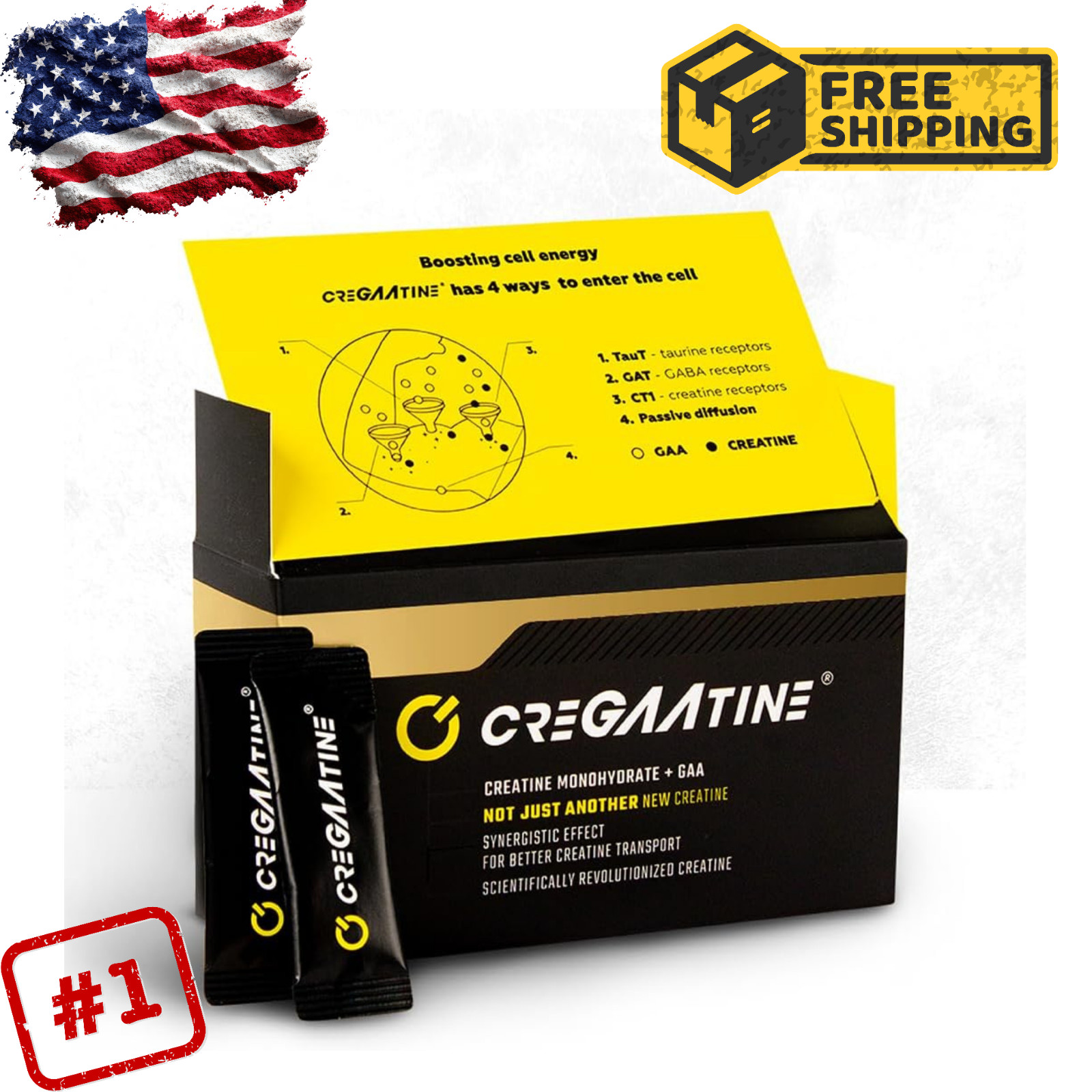 CreGAAtine Micronized Creatine Monohydrate + GAA | Increase Strength, No Wate…