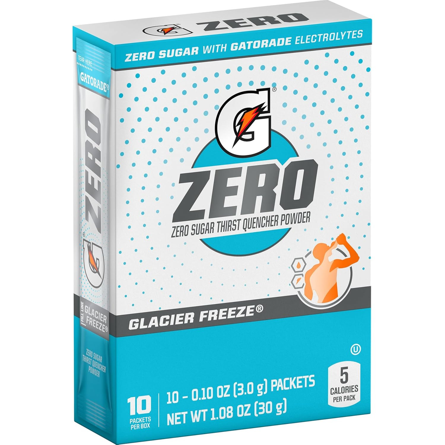 Gatorade – Sports Drinks G Zero Powder Packets Glacier Freeze, 0.10 Ounce(Pack o