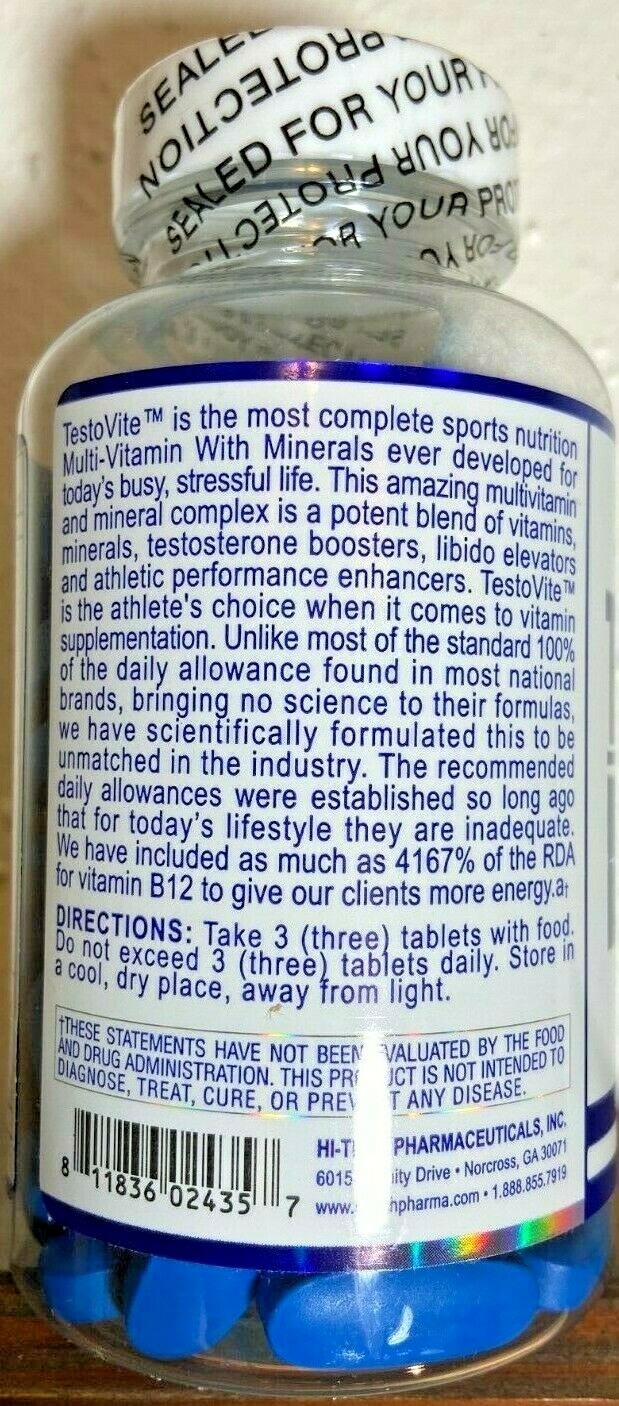 Hi-Tech Pharmaceuticals Testovite Men Test Boosting Multi-Vitamin 90 Tablets NEW