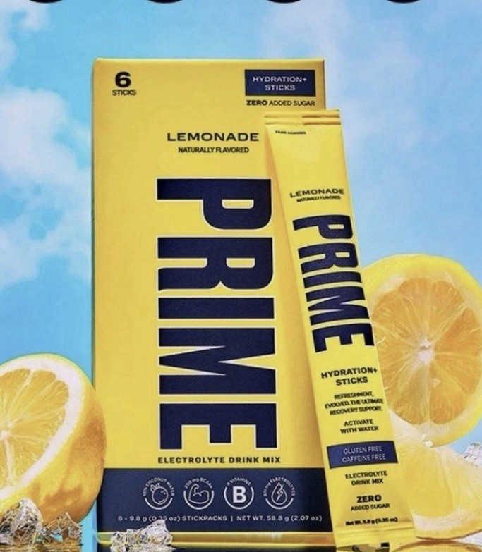 Prime Hydration LEMONADE Sticks * 4 Boxes (24 Count) New/NoBoxes