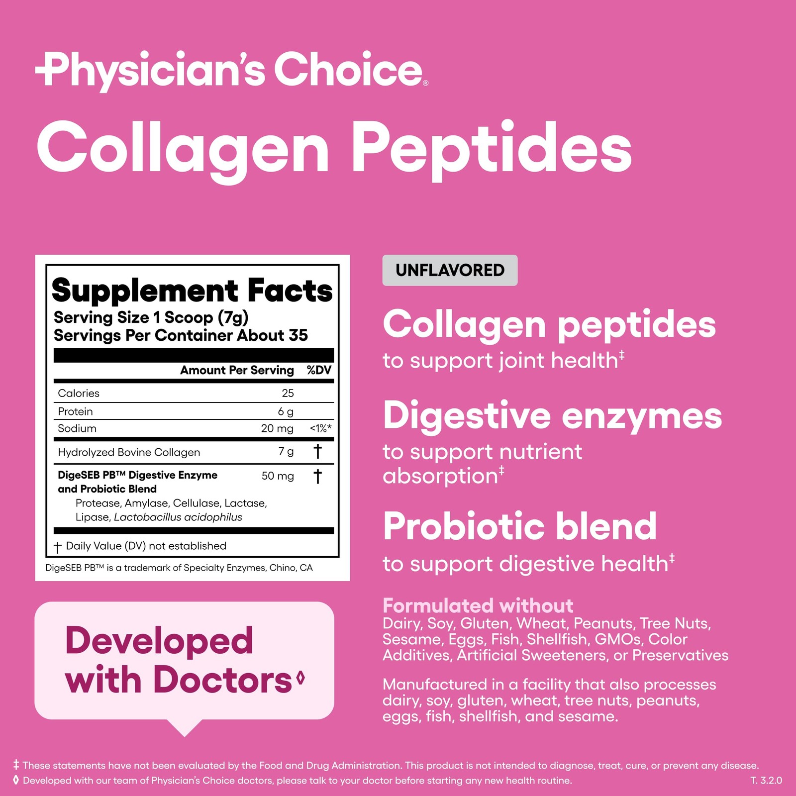 Physician’s CHOICE Collagen Peptides – Hydrolyzed 8.67 Ounce (Pack of 1), Red