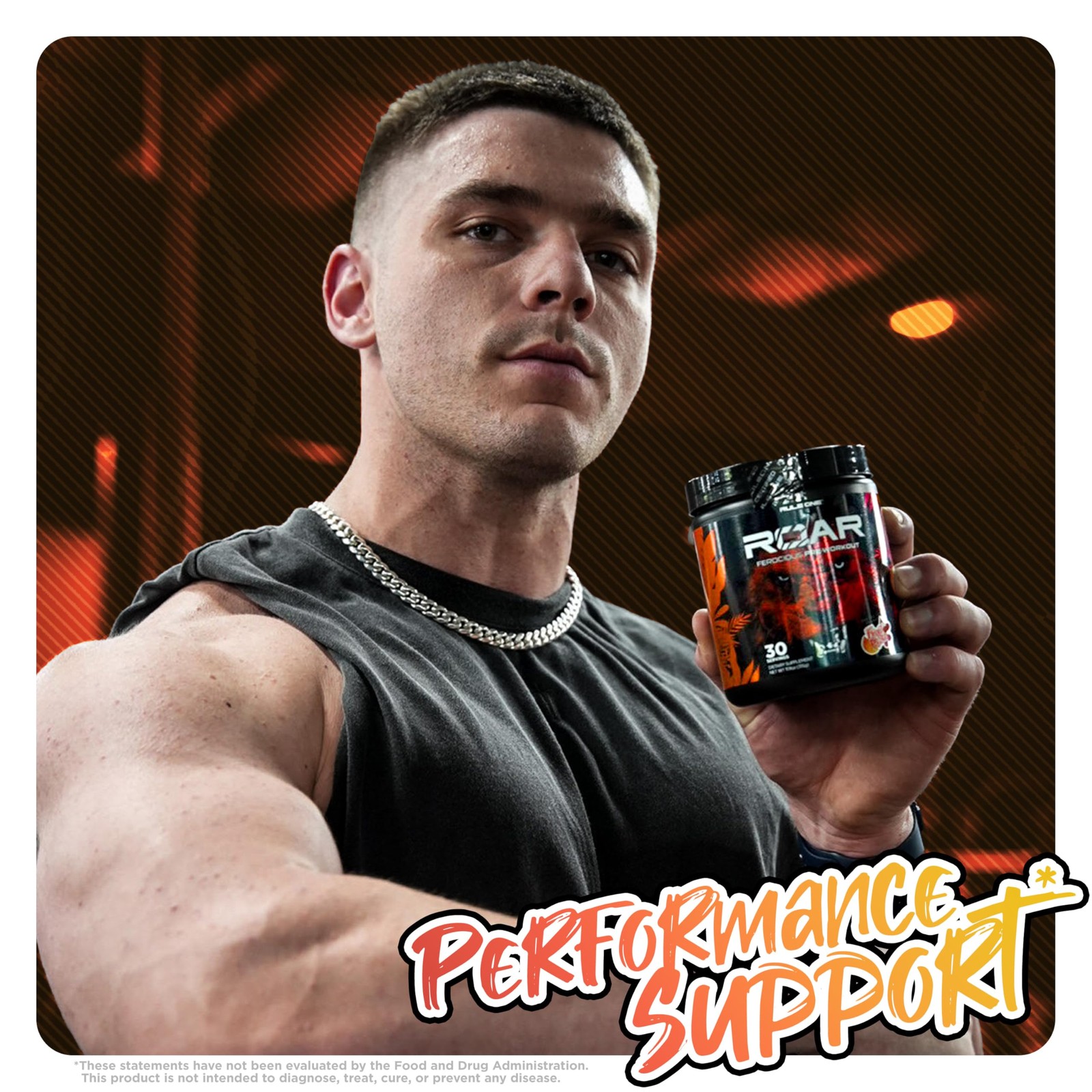 R1 ROAR Ferocious Pre Workout Supplement 10.56 Ounce Energy Hydration Formula