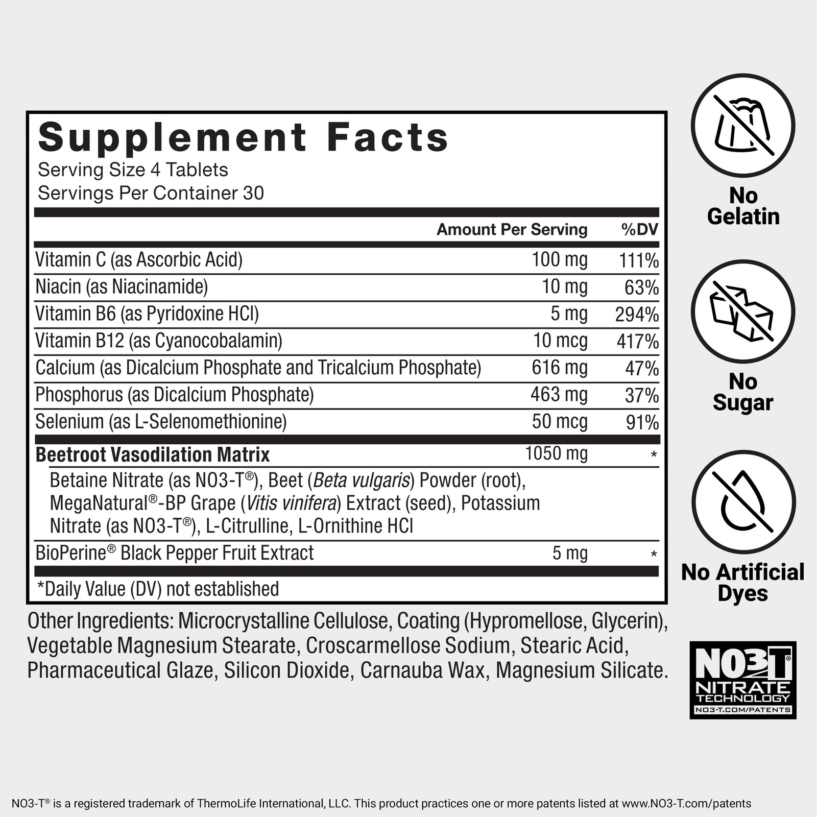 Force Factor Total Beets Nitric Oxide Supplement Beet Root Powder Nitrates