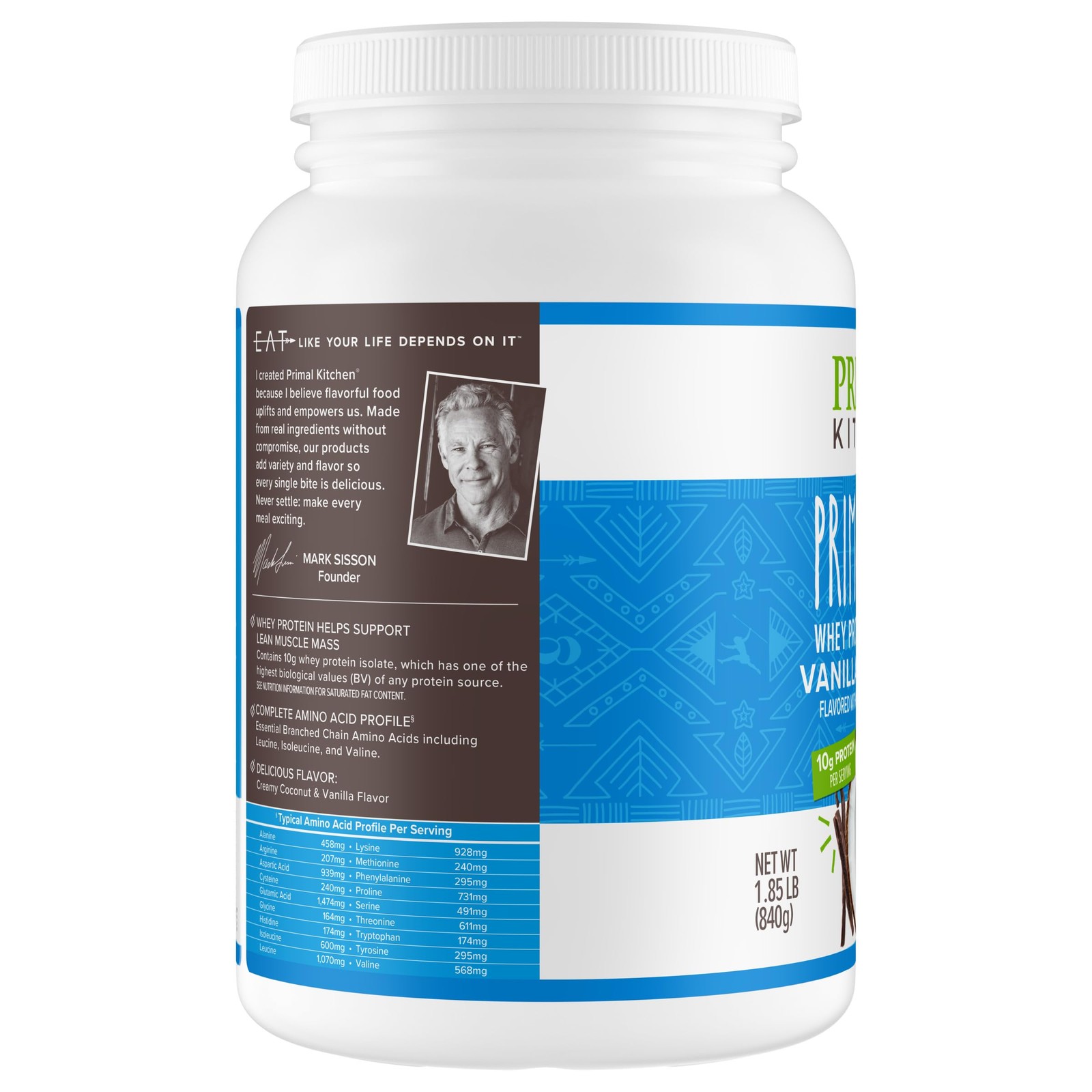 Primal Kitchen Primal Fuel Vanilla Coconut Whey Protein Drink Mix, Gluten and…