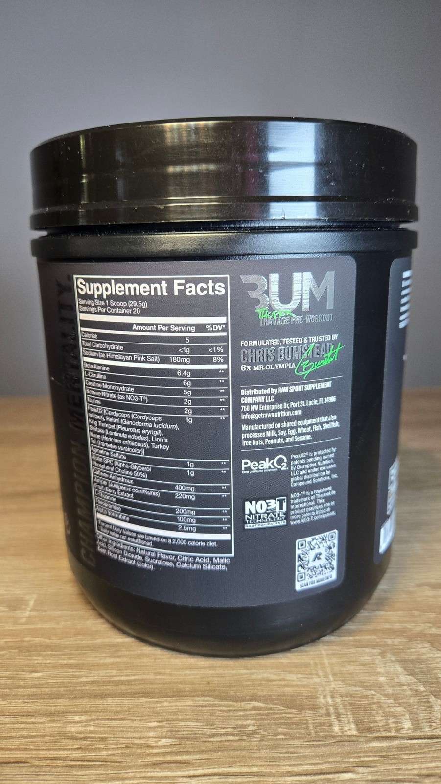 RAW Nutrition Thuper Thavage Pre-Workout Powder Arctic Berry 20 Servings – New