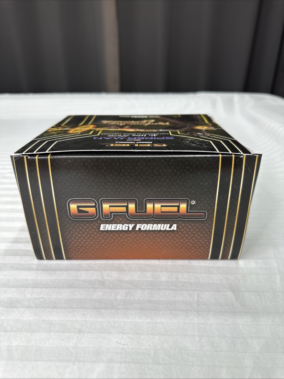 Spiderman No Way Home Black and Gold G fuel Collector’s Box Brand New On Hand!