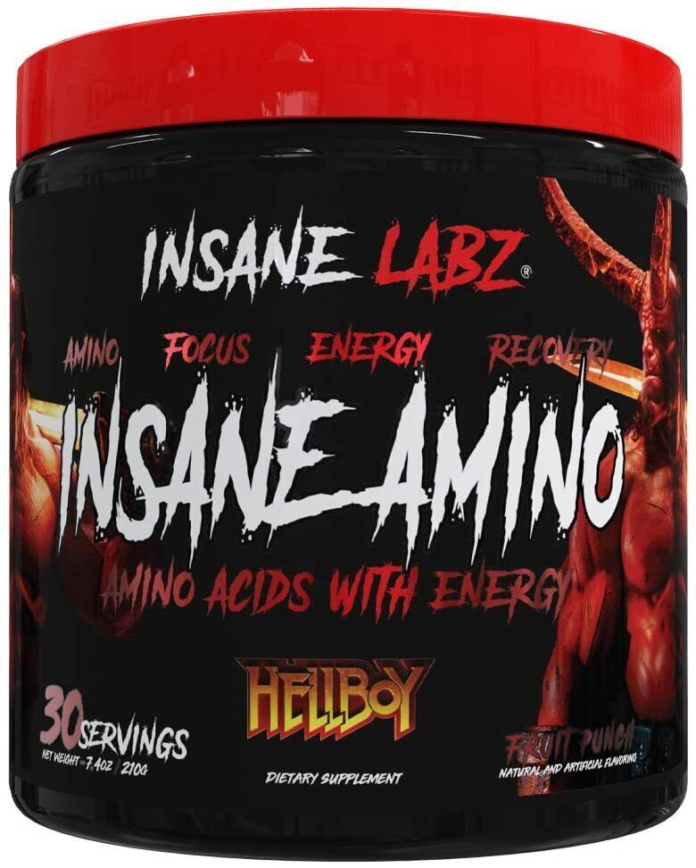 Insane Labz Hellboy Insane Amino BCAA Energy Pre-Workout 30 Servings 3 Flavors