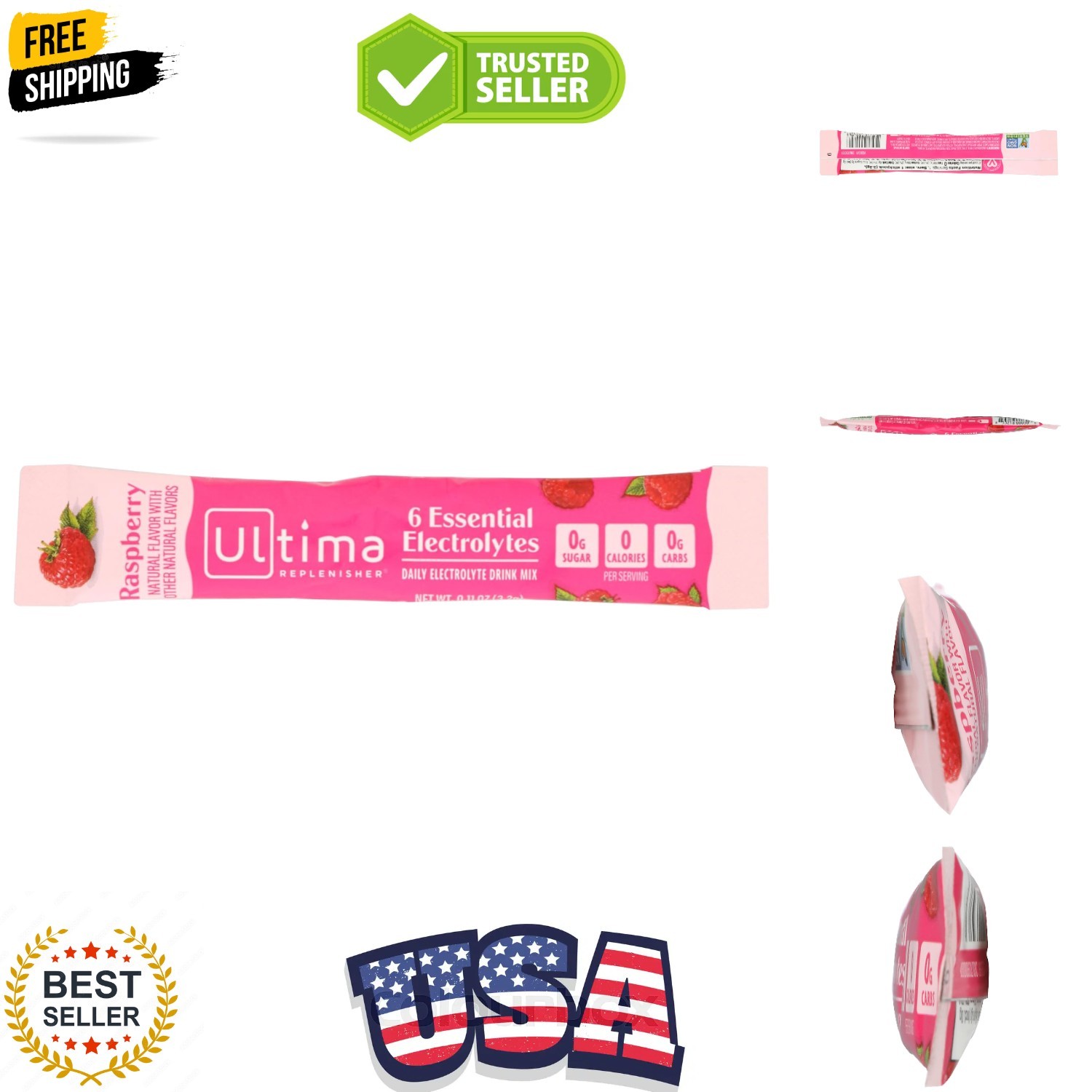 Raspberry Electrolyte Drink Mix Single, 0.11 OZ